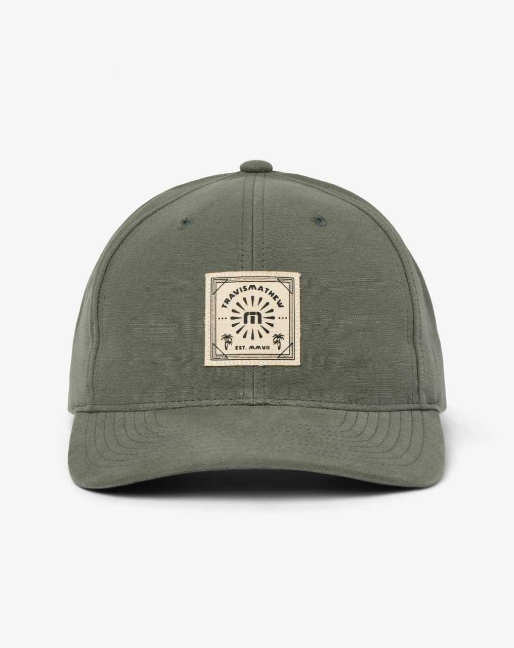 Travis Mathew Pilsen Snapback Hat Dark Olive | OMRICPY-58