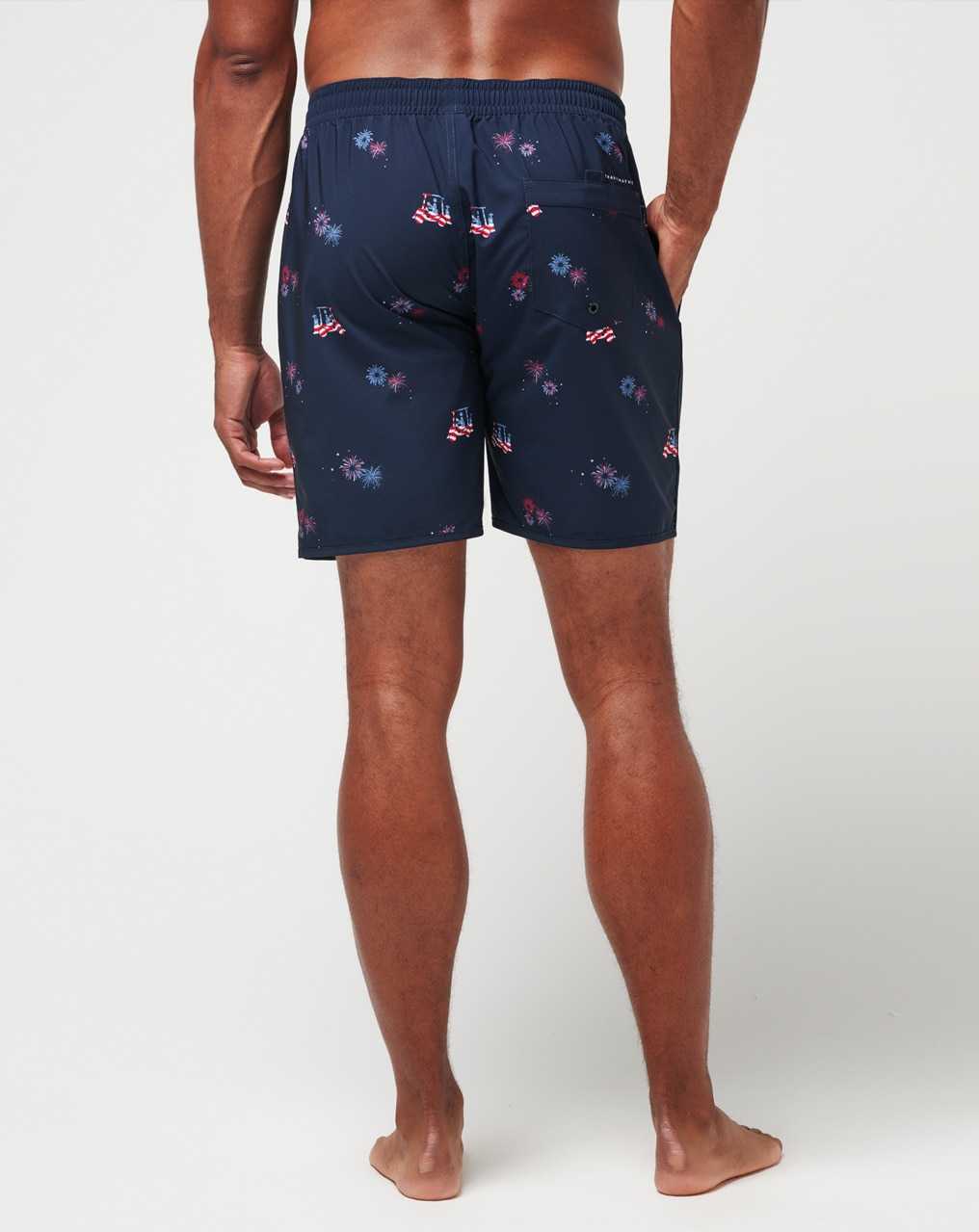 Travis Mathew Poolside Patriot Boardshort Total Eclipse | TMSOJUE-80