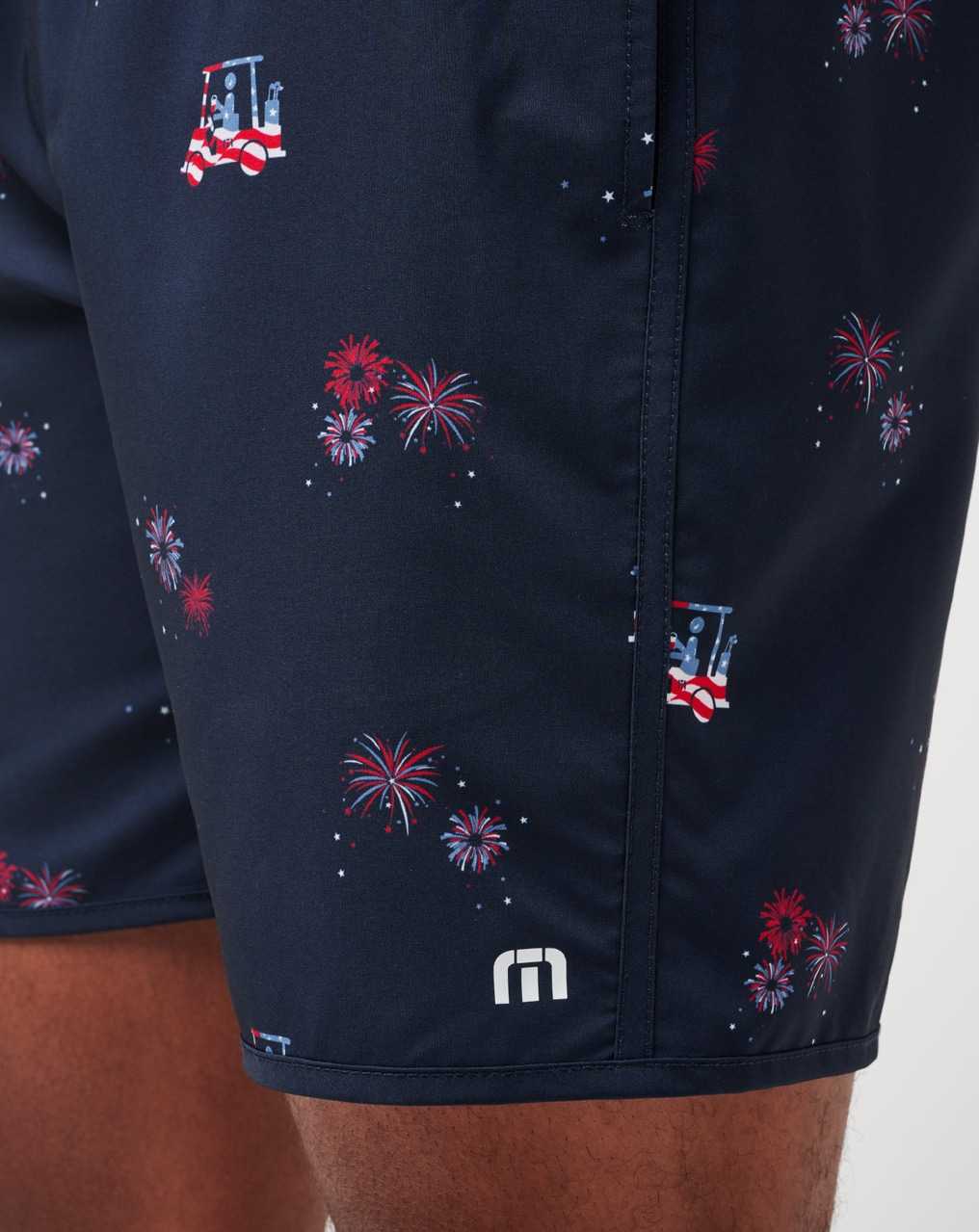 Travis Mathew Poolside Patriot Boardshort Total Eclipse | TMSOJUE-80