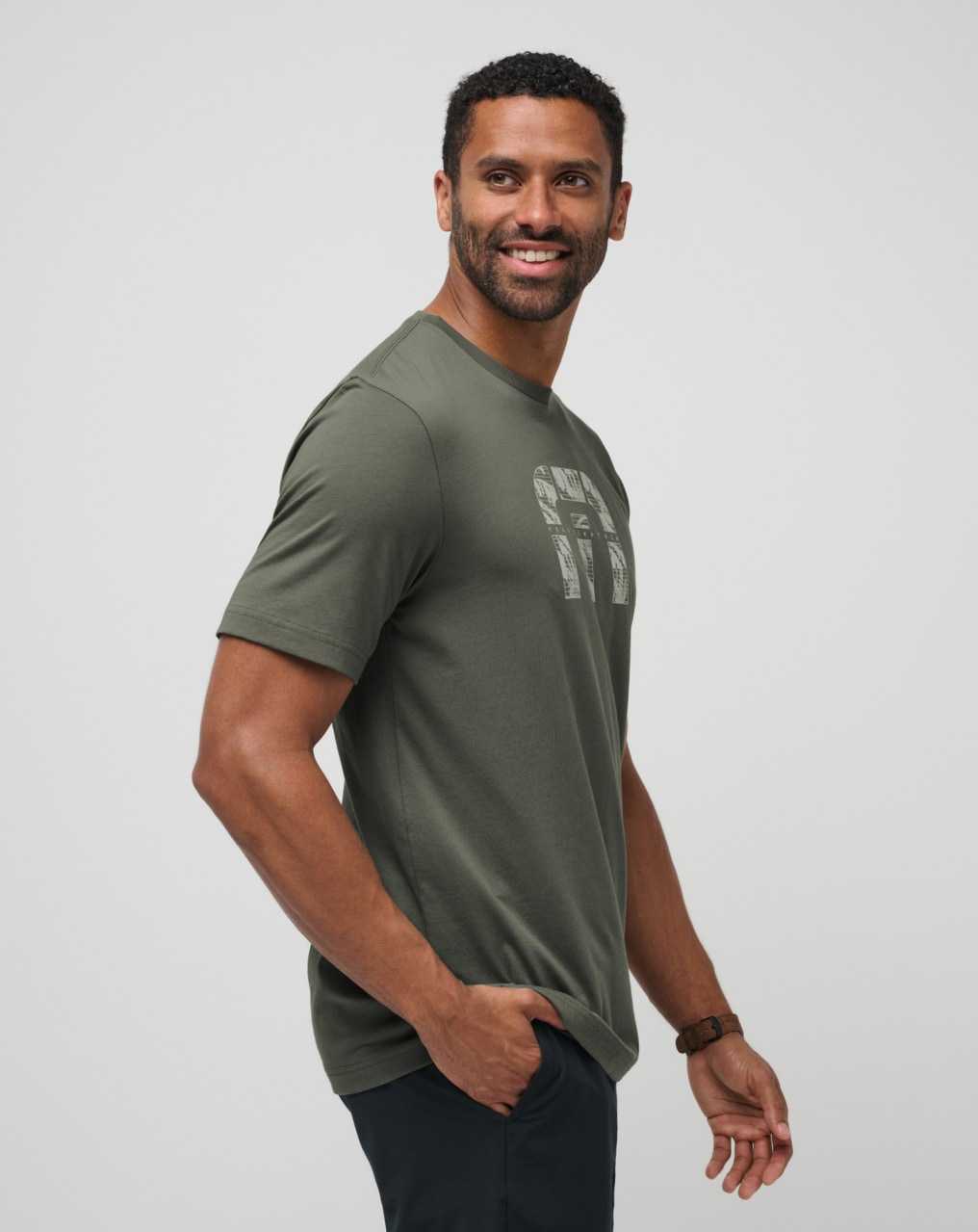 Travis Mathew Port Planner Tee Dark Olive | UMNXTKO-39