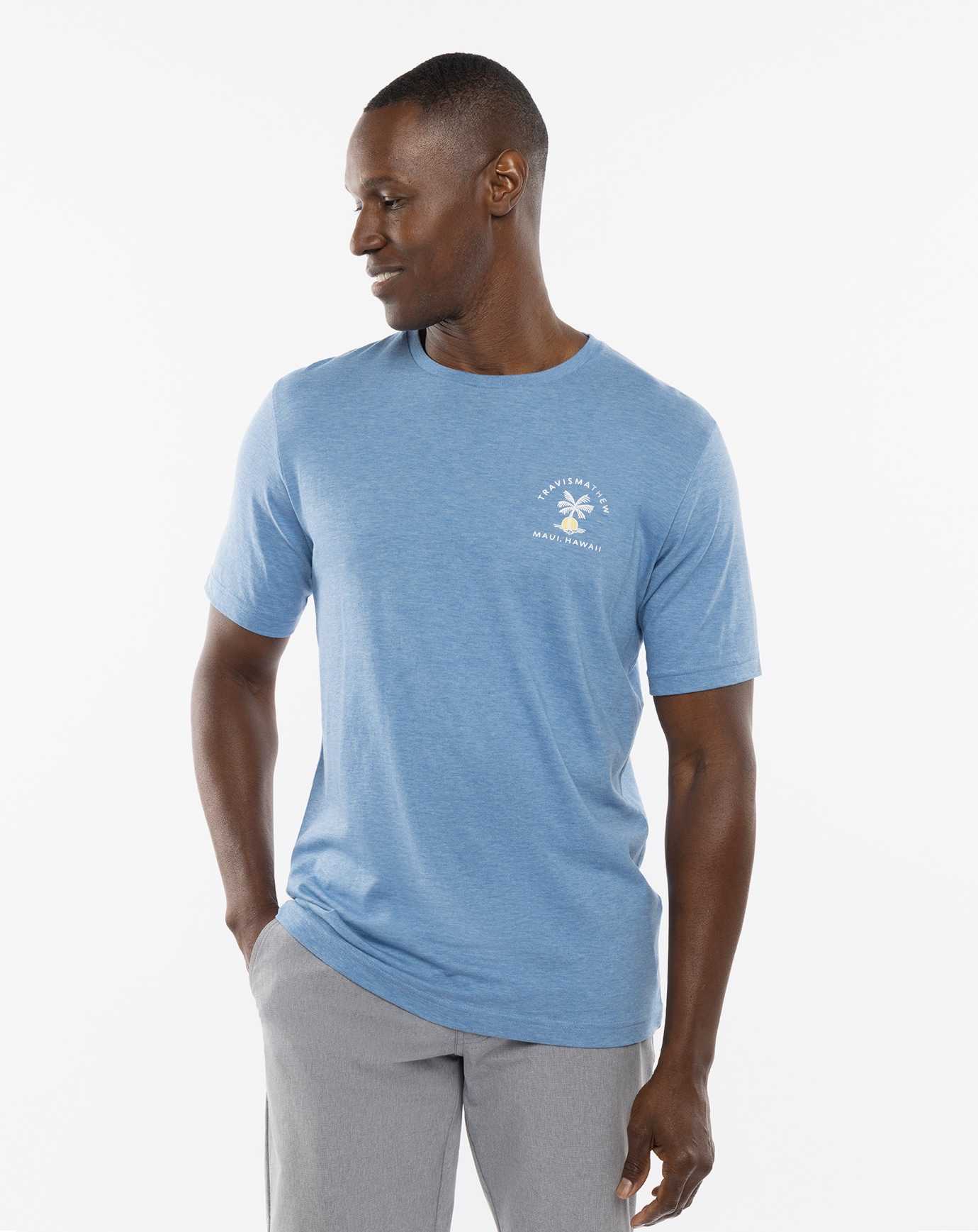 Travis Mathew Private Air Tee Heather Blue | PKNYWFO-61