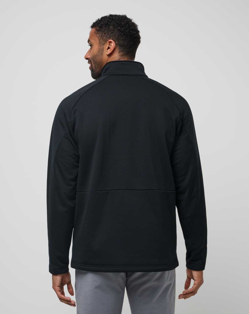 Travis Mathew Quest Polar Fleece Quarter Zip Black | HDZWXJF-89