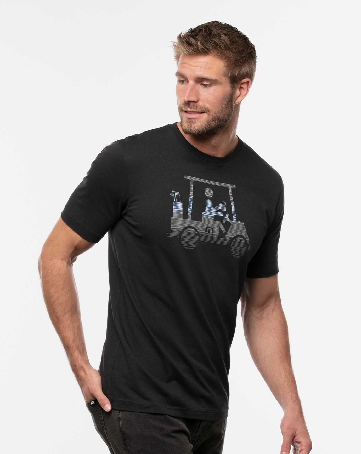 Travis Mathew Race You Tee Black | WUQVETY-37