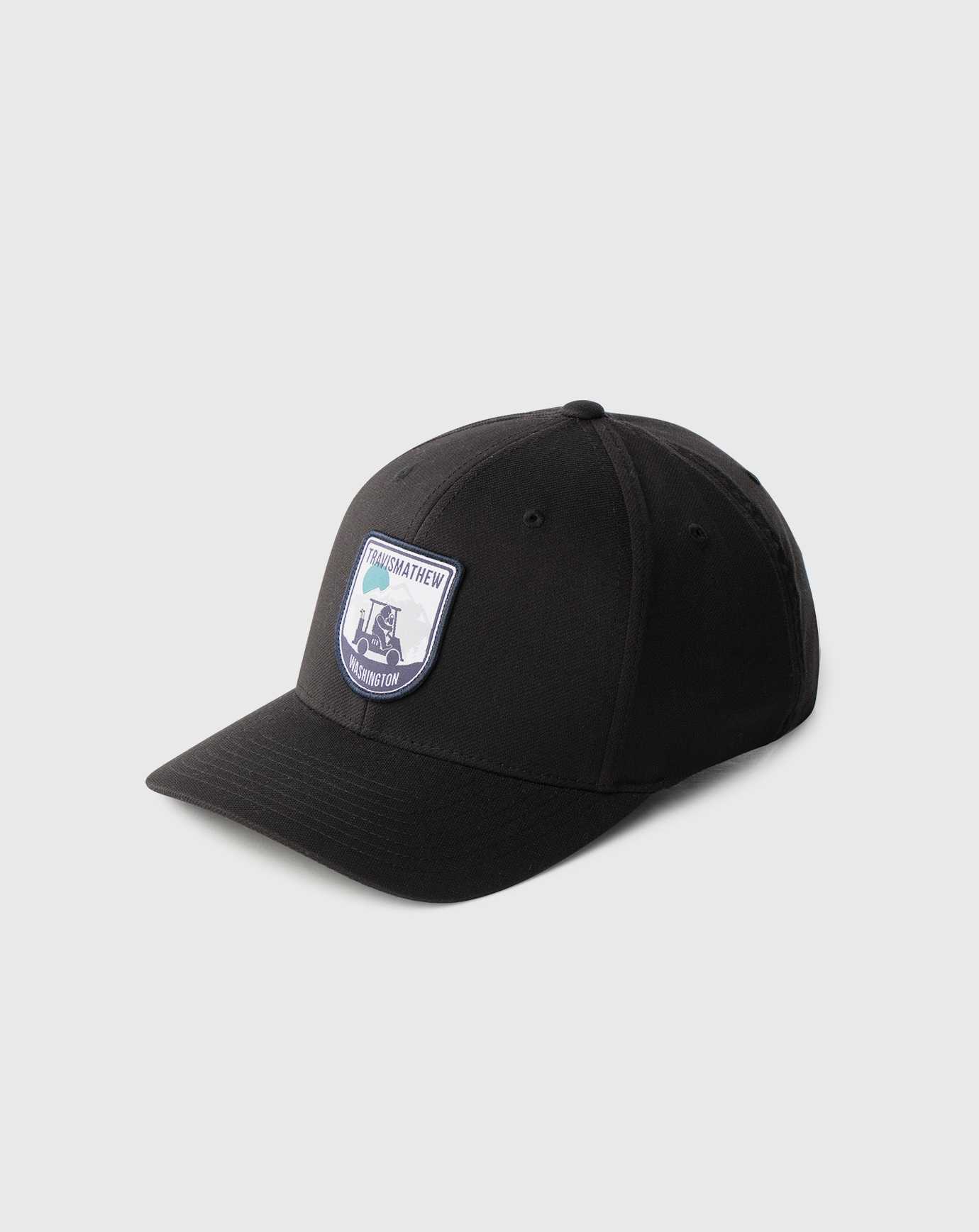 Travis Mathew Rainier Snapback Hat Black | GBNAFLT-78