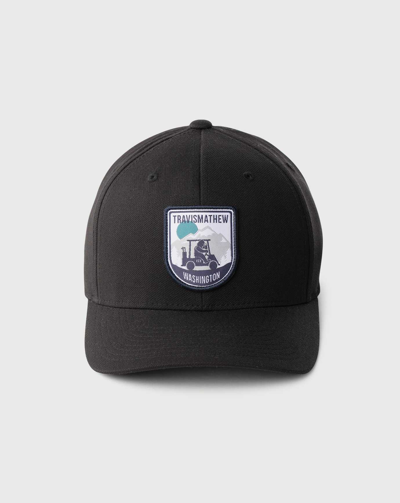 Travis Mathew Rainier Snapback Hat Black | GBNAFLT-78