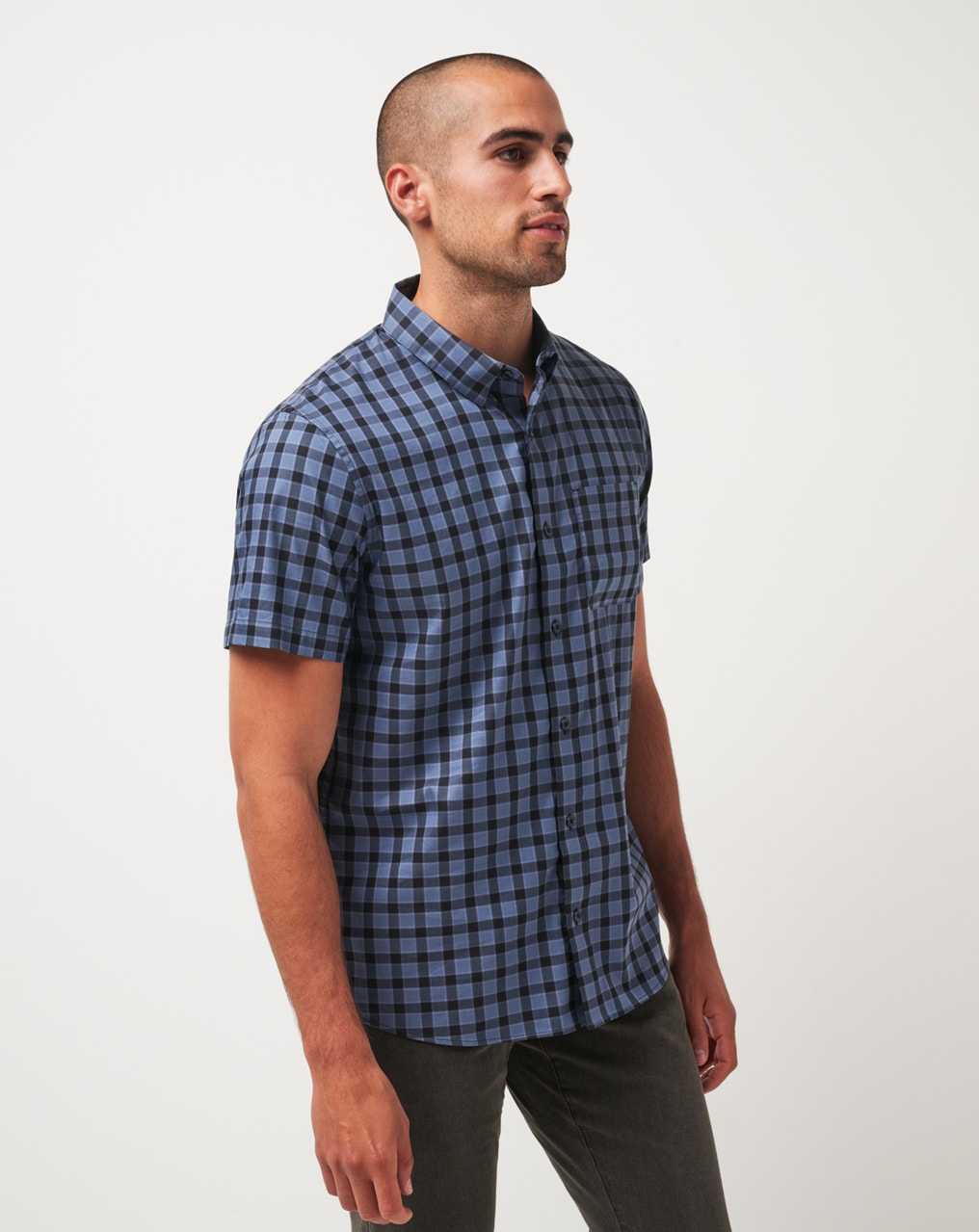 Travis Mathew Rank And File Button-up Vintage Indigo | OUAMXTG-73