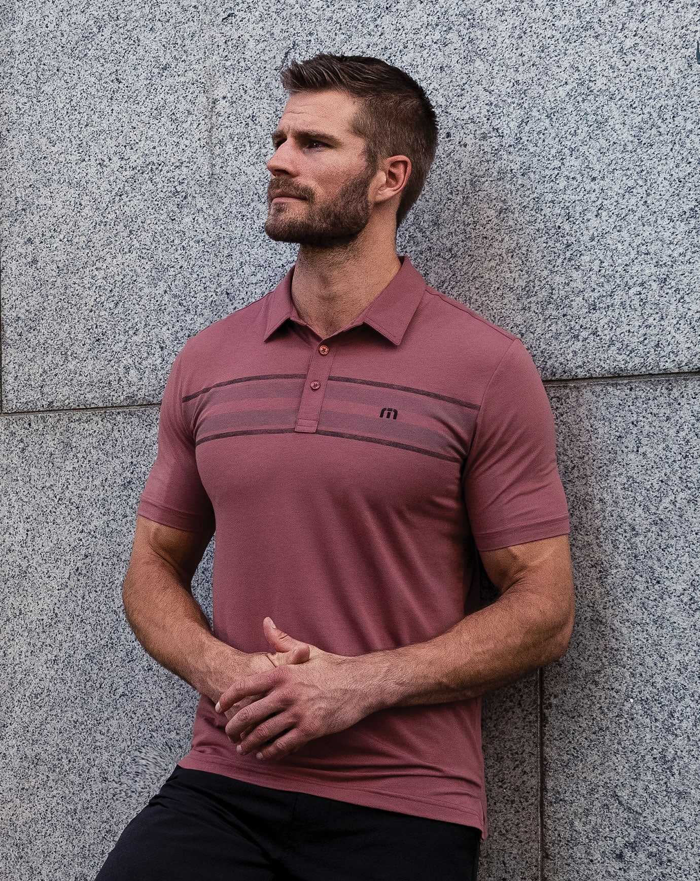 Travis Mathew Red River Polo Roan Rouge | XOUHJFC-70