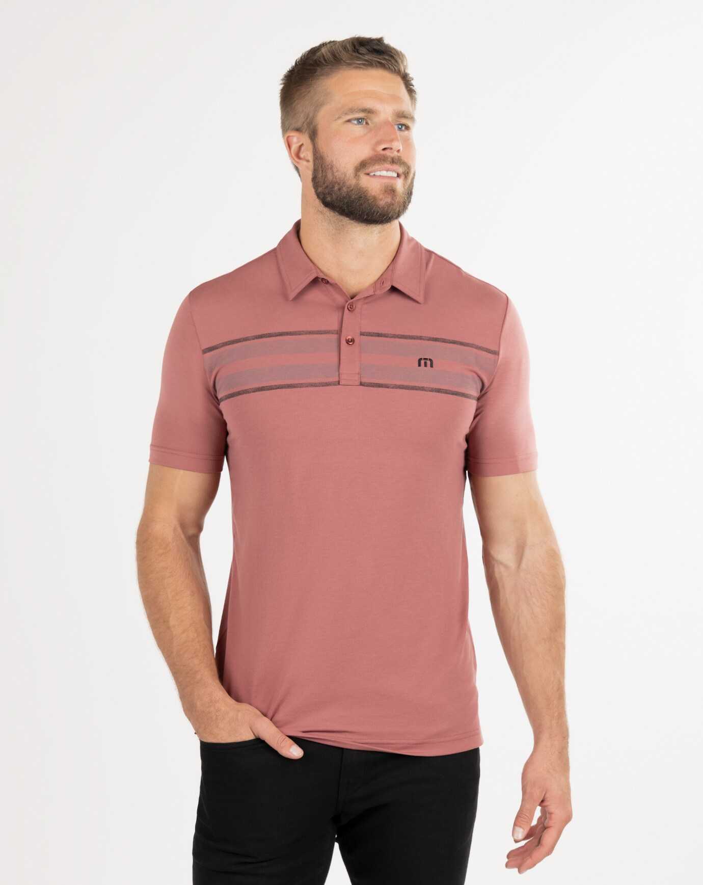 Travis Mathew Red River Polo Roan Rouge | XOUHJFC-70