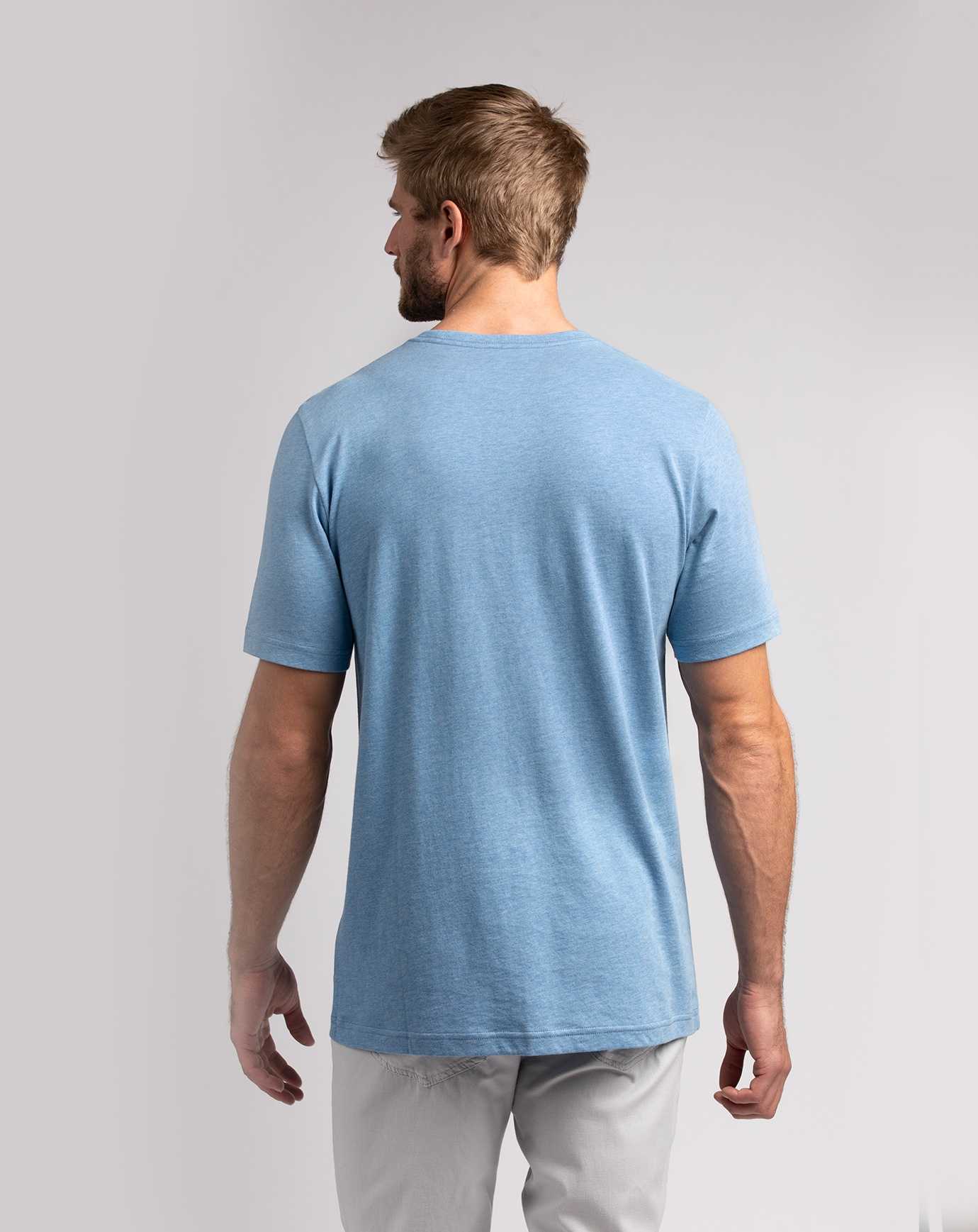 Travis Mathew Revere Revere Tee Heather Blue | CMDUTJZ-17