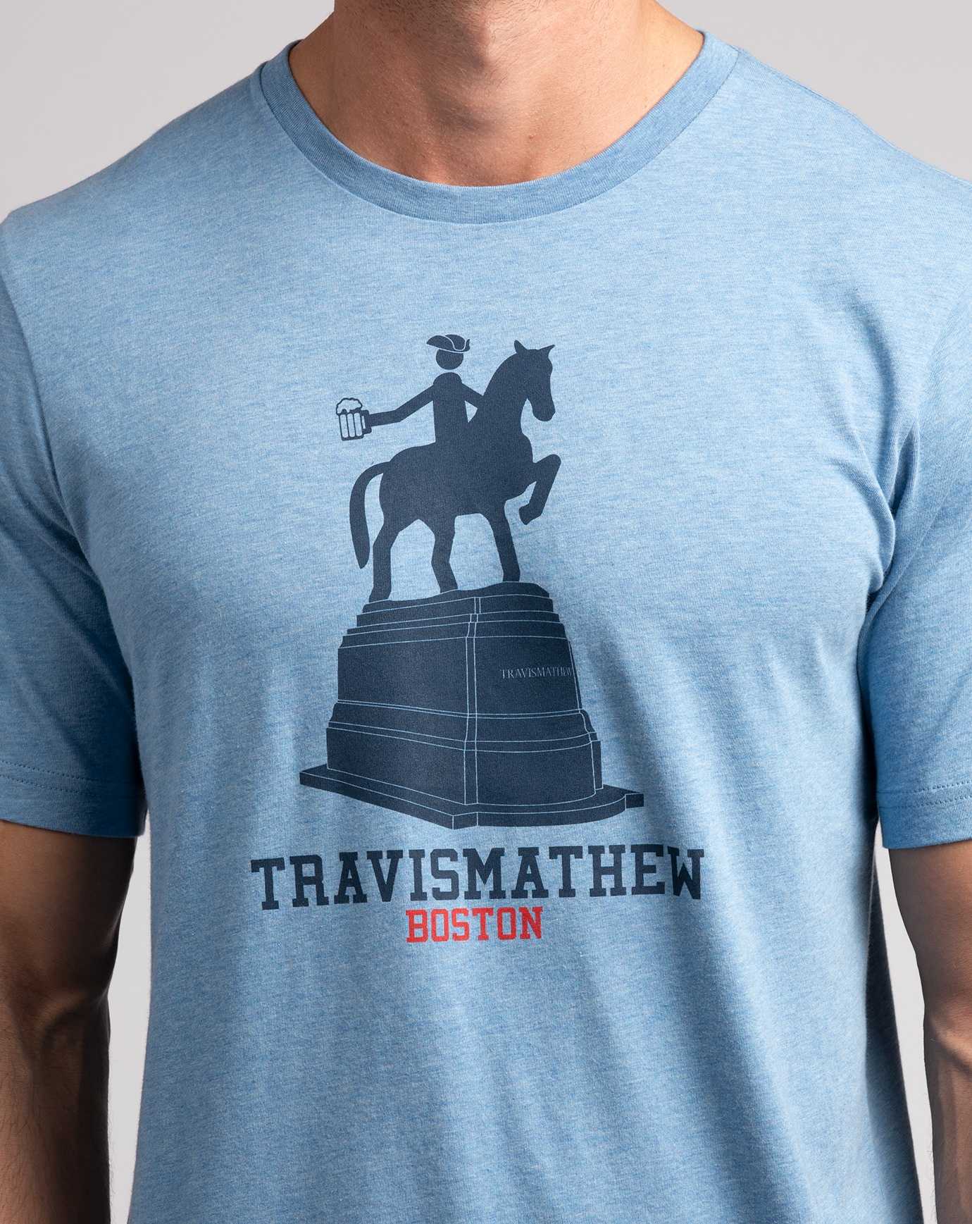 Travis Mathew Revere Revere Tee Heather Blue | CMDUTJZ-17