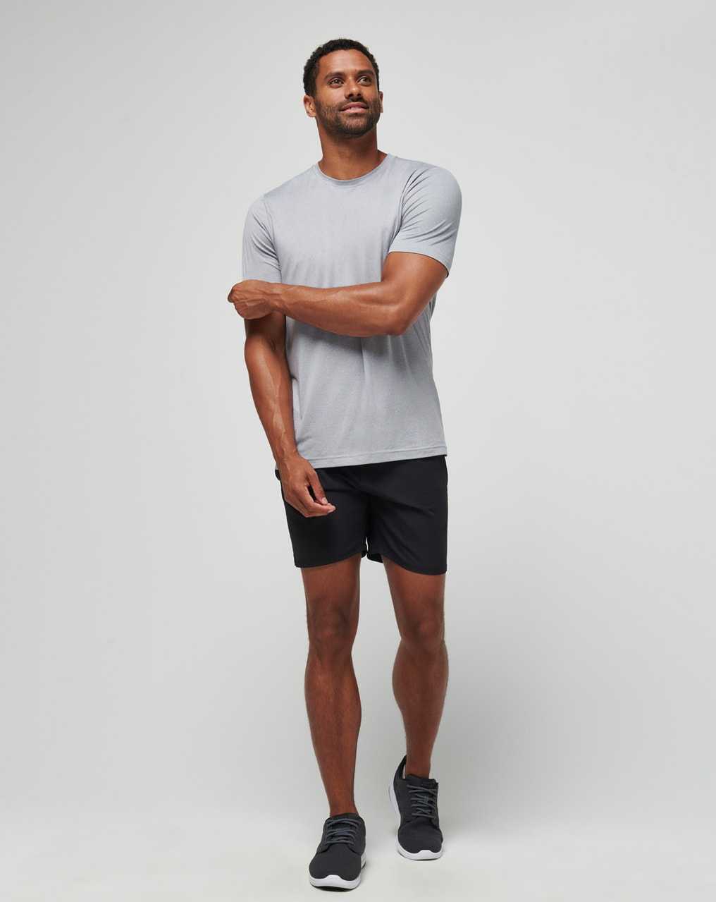 Travis Mathew Risk Taker Active Tee Heather Light Grey | VTHPNOX-97