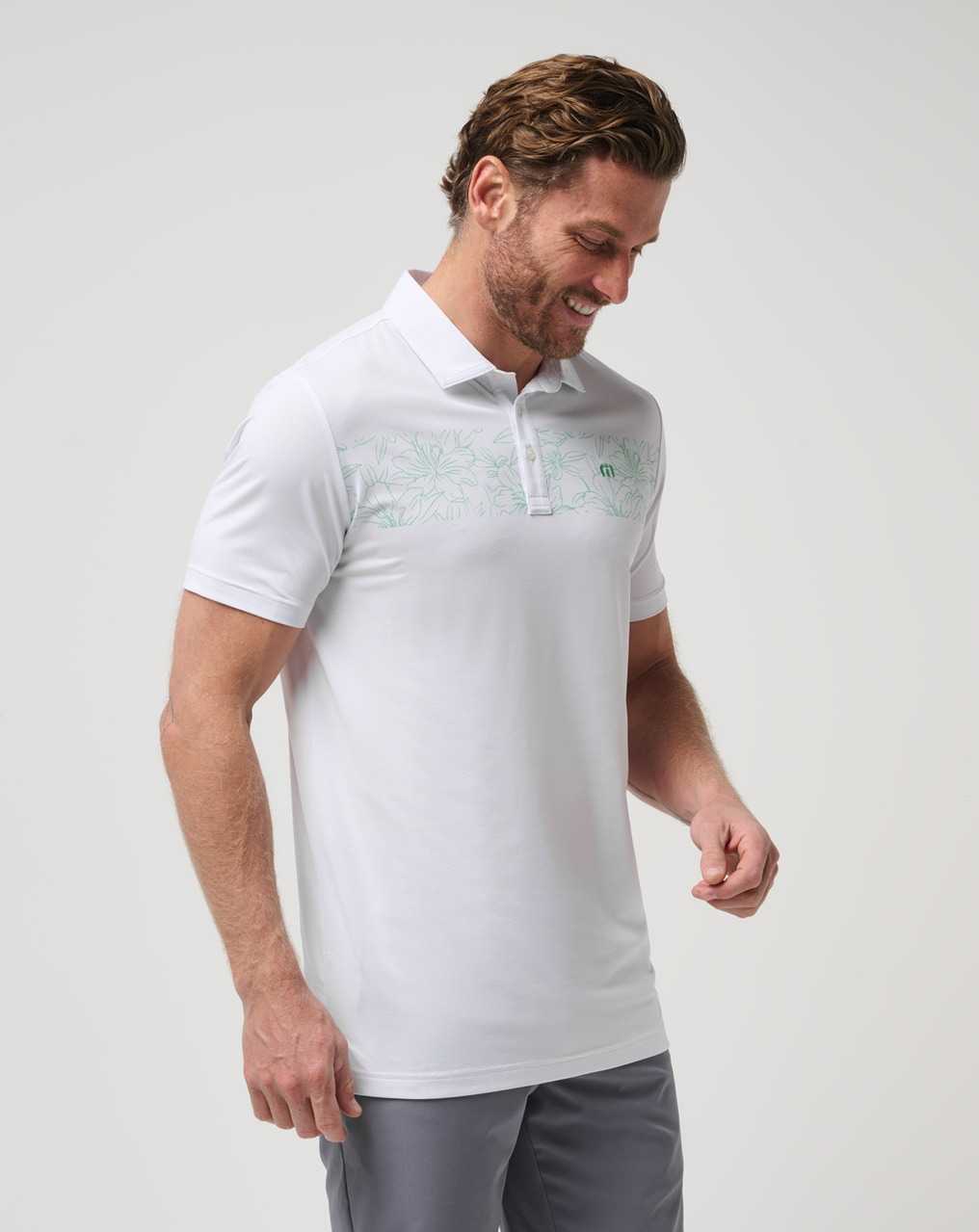 Travis Mathew Round It Up Polo White | LXQBJWG-74