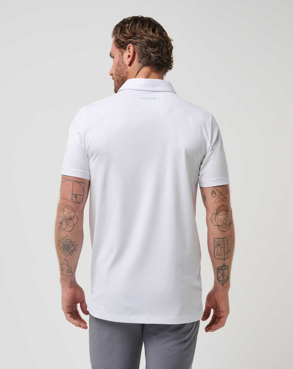 Travis Mathew Round It Up Polo White | LXQBJWG-74