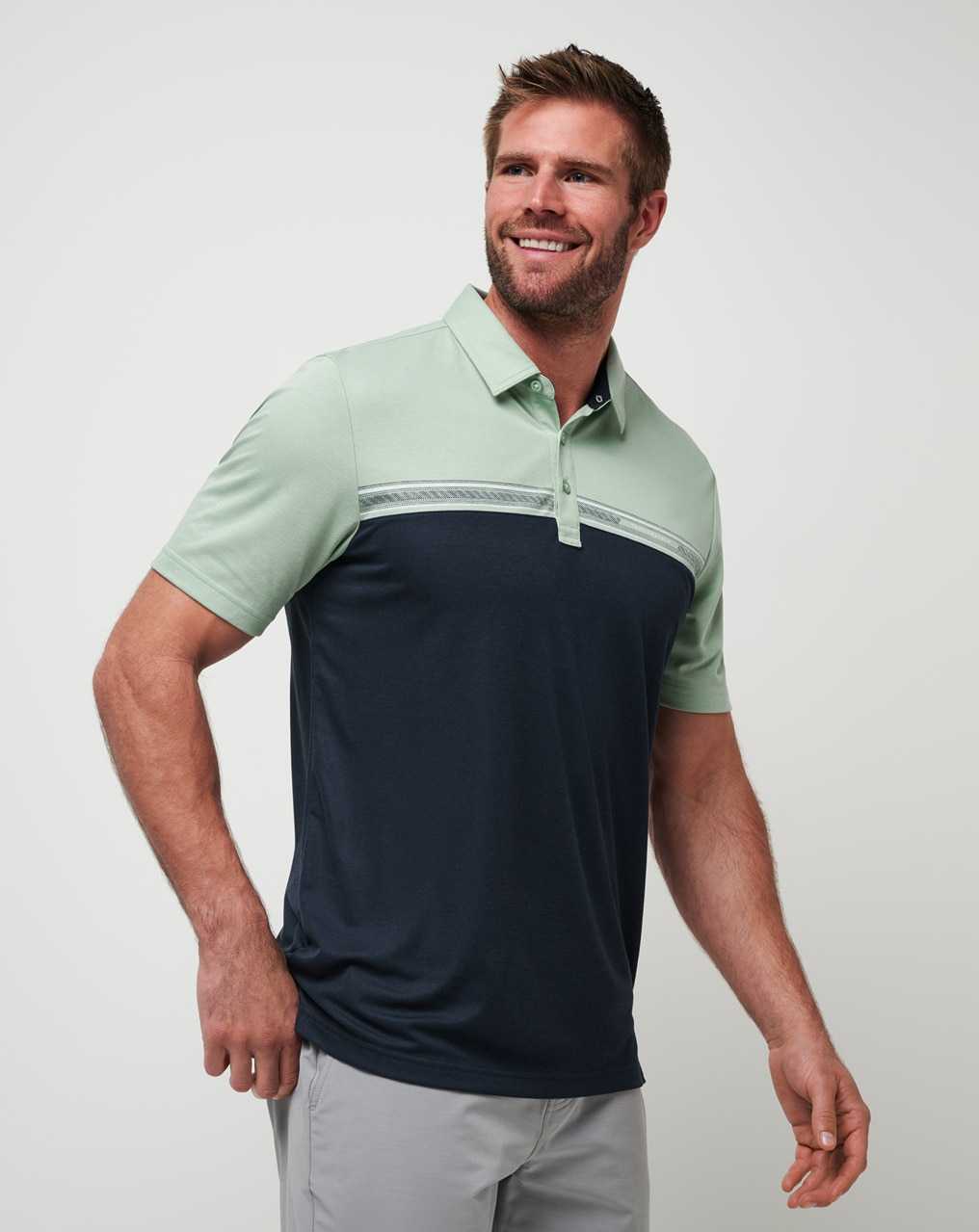 Travis Mathew Rustic Route Polo Jadeite | PGMCRFY-25