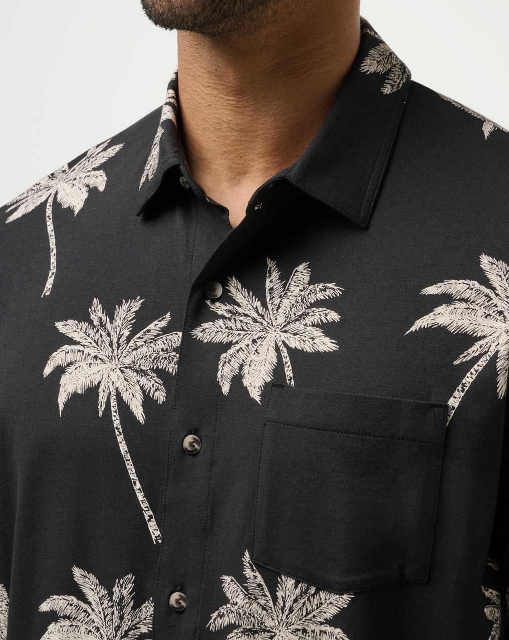 Travis Mathew Safari Sun Button-up Black | HYGJPKS-29