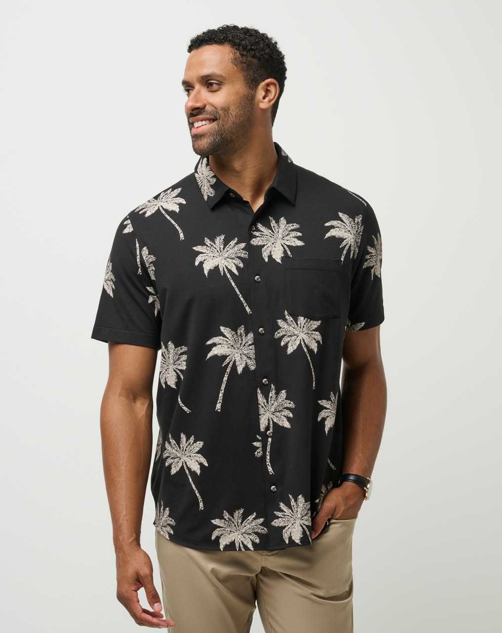 Travis Mathew Safari Sun Button-up Black | HYGJPKS-29