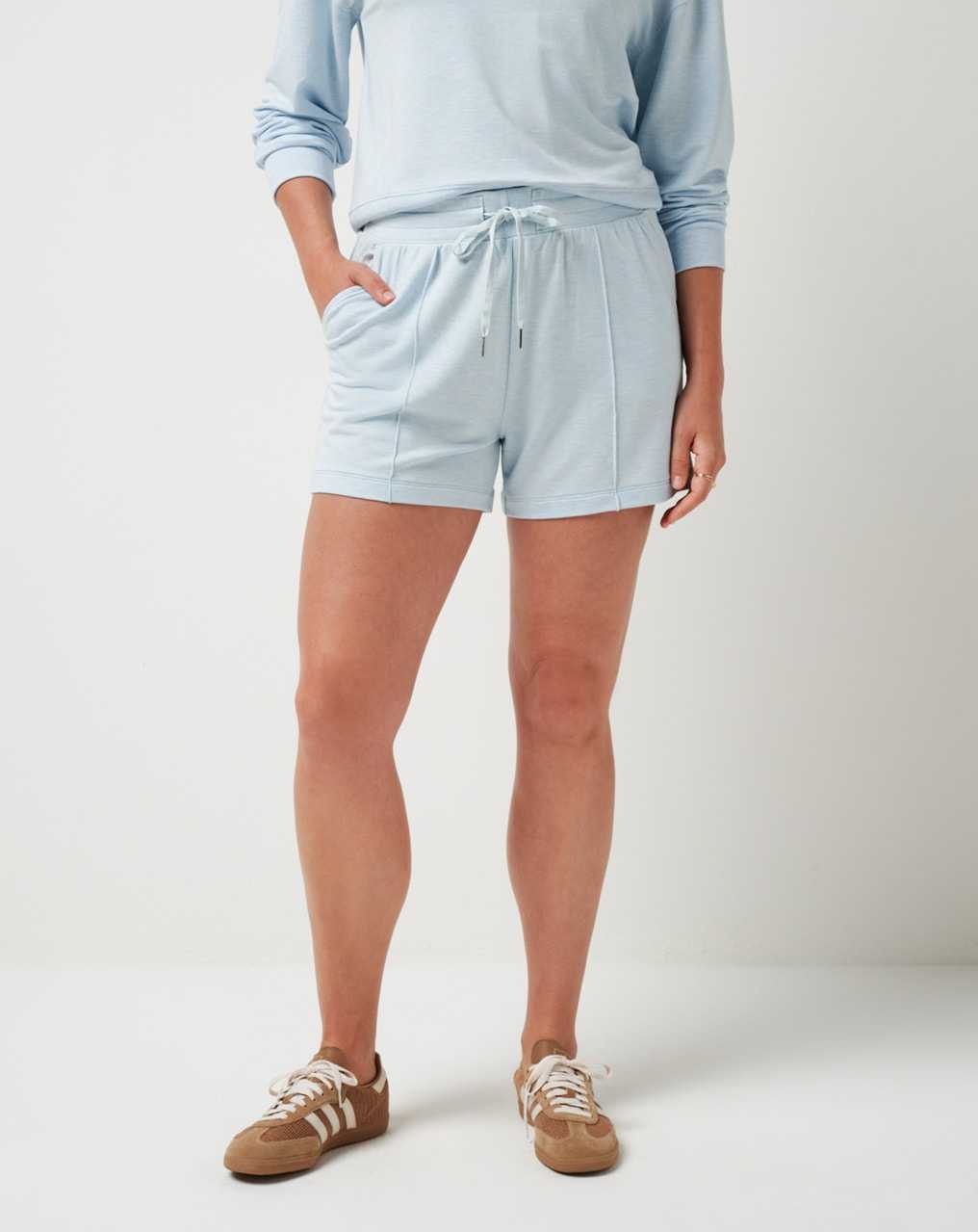 Travis Mathew Salt In The Air Cloud French Terry Short Heather Baby Blue | KSHTWXI-41