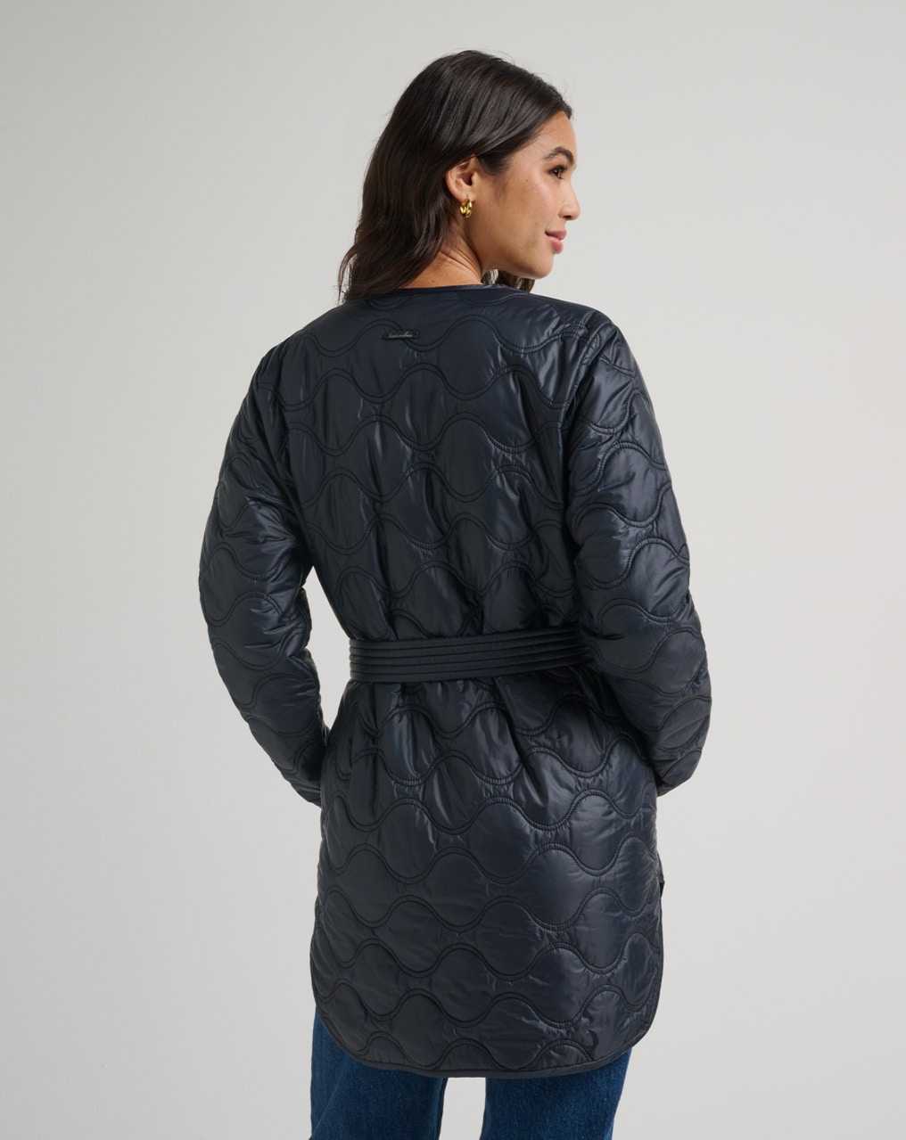 Travis Mathew Saltwater Spray Quilted Jacket Black | ODCVMYA-75