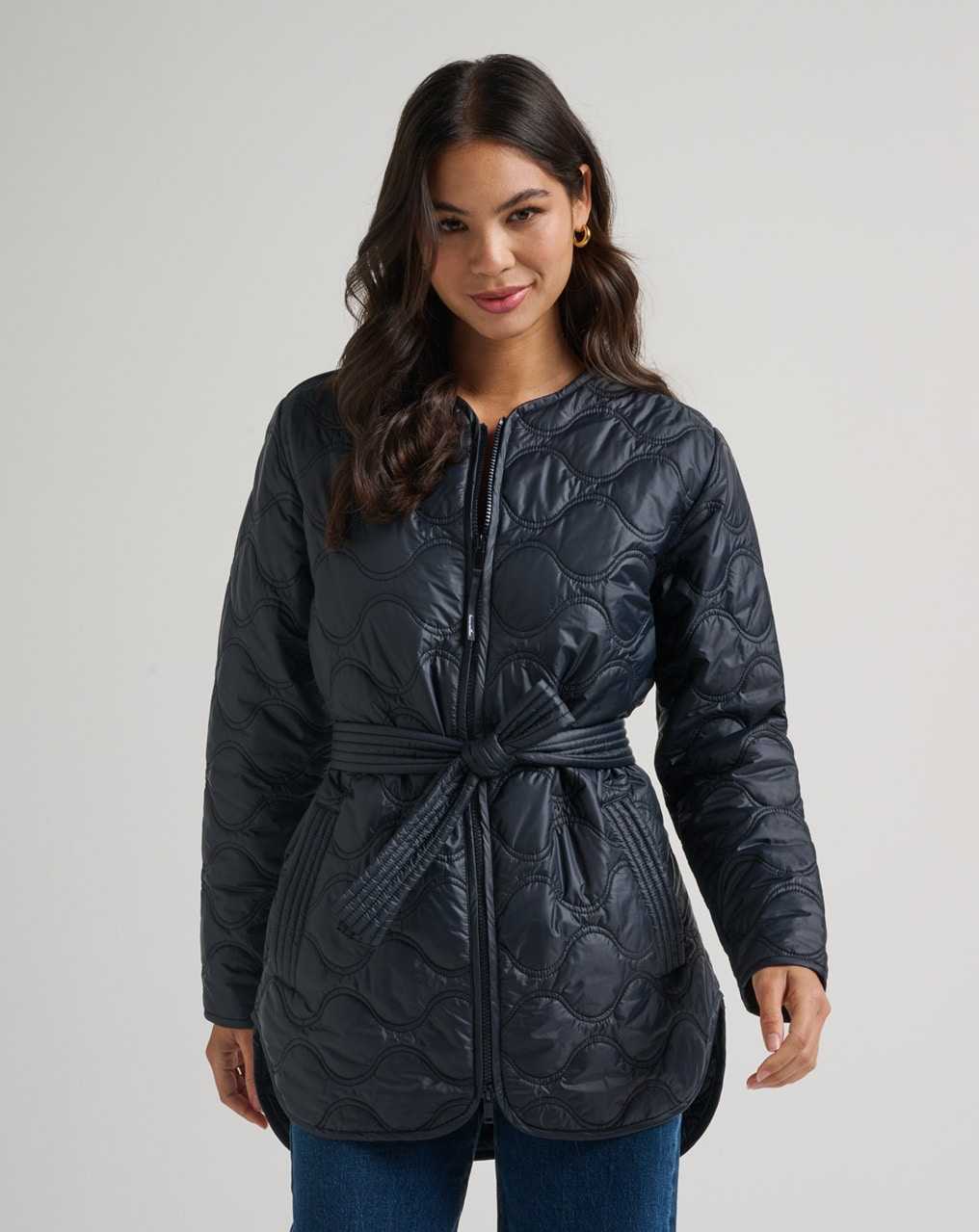 Travis Mathew Saltwater Spray Quilted Jacket Black | ODCVMYA-75