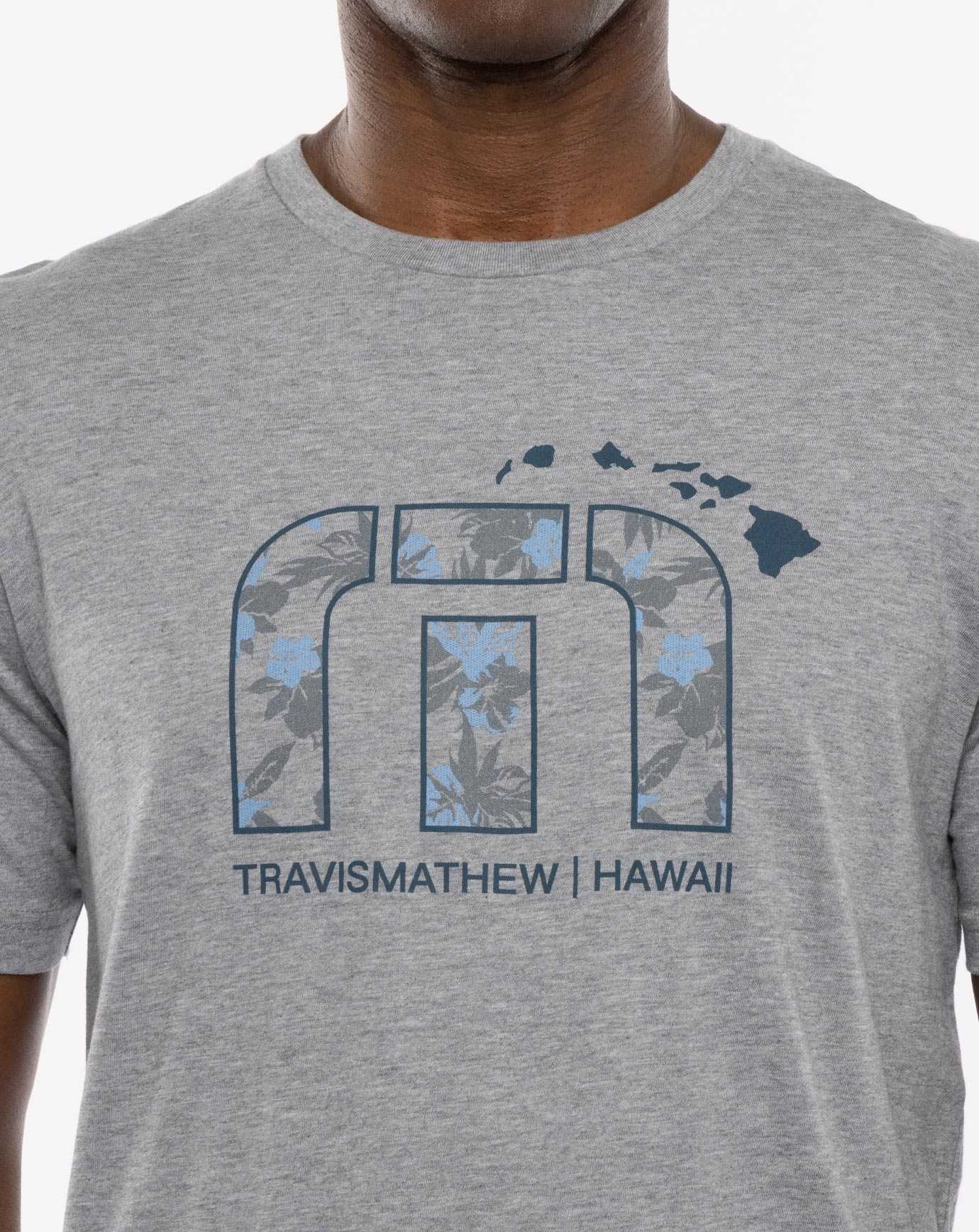 Travis Mathew Satellite Photo Tee Heather Grey | HNKPQDT-65