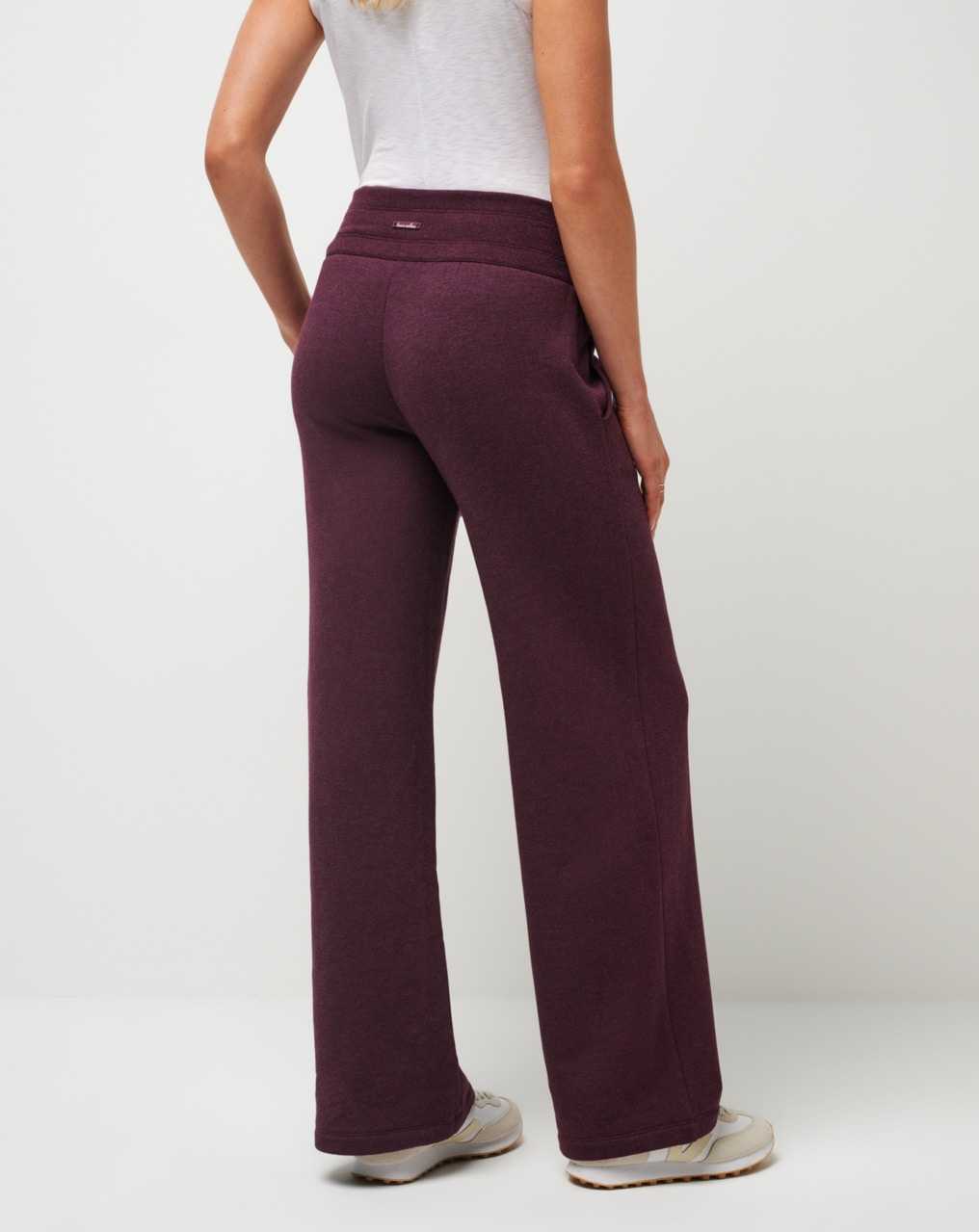 Travis Mathew Save The Day Wide Leg Pant Heather Winetasting | IAGPJOQ-76