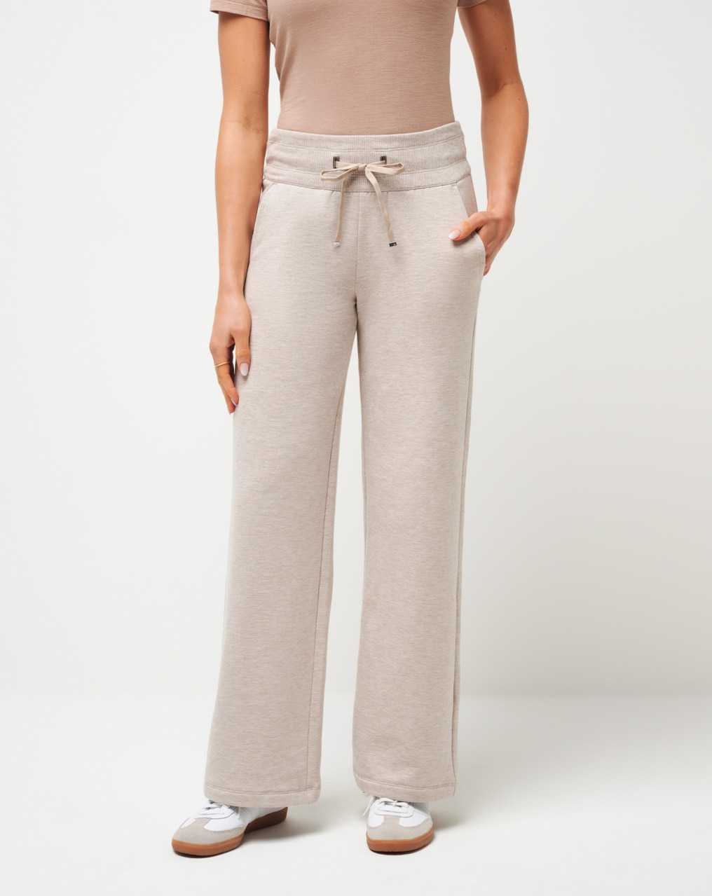 Travis Mathew Save The Day Wide Leg Pant Heather Natural | FJRBTPG-80