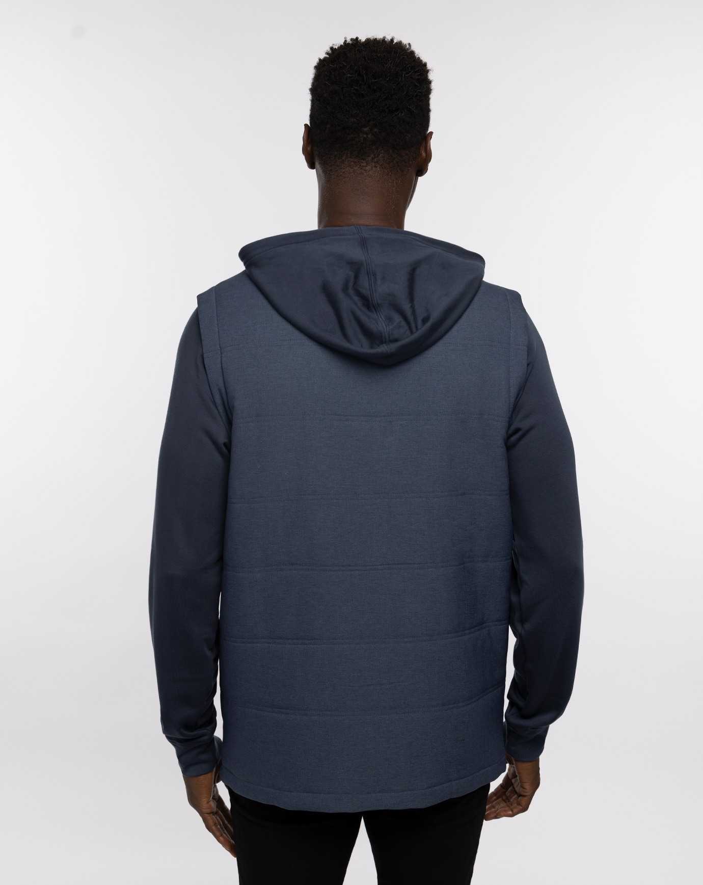 Travis Mathew Scavenger Full Zip Hoodie Heather Navy | LBFMTRX-92