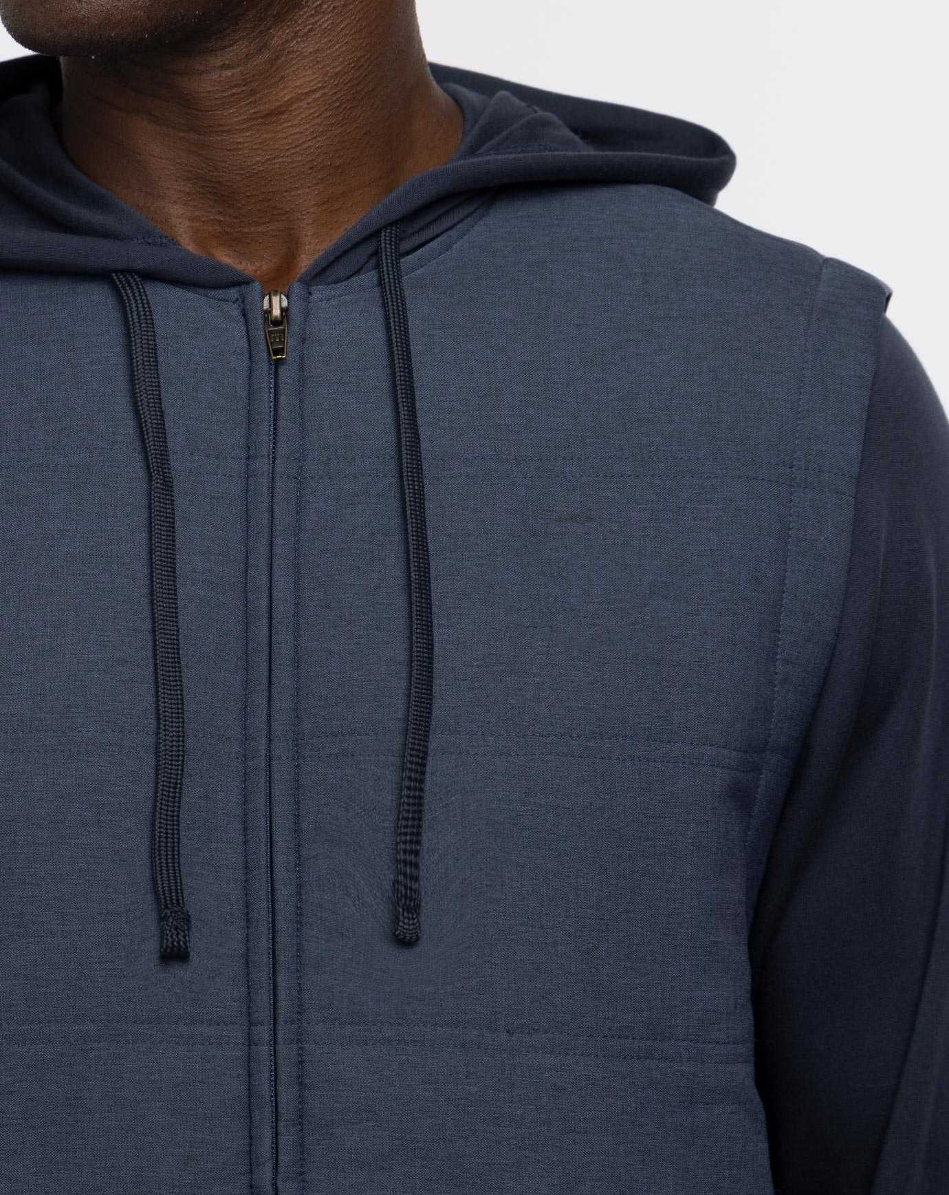 Travis Mathew Scavenger Full Zip Hoodie Heather Navy | LBFMTRX-92