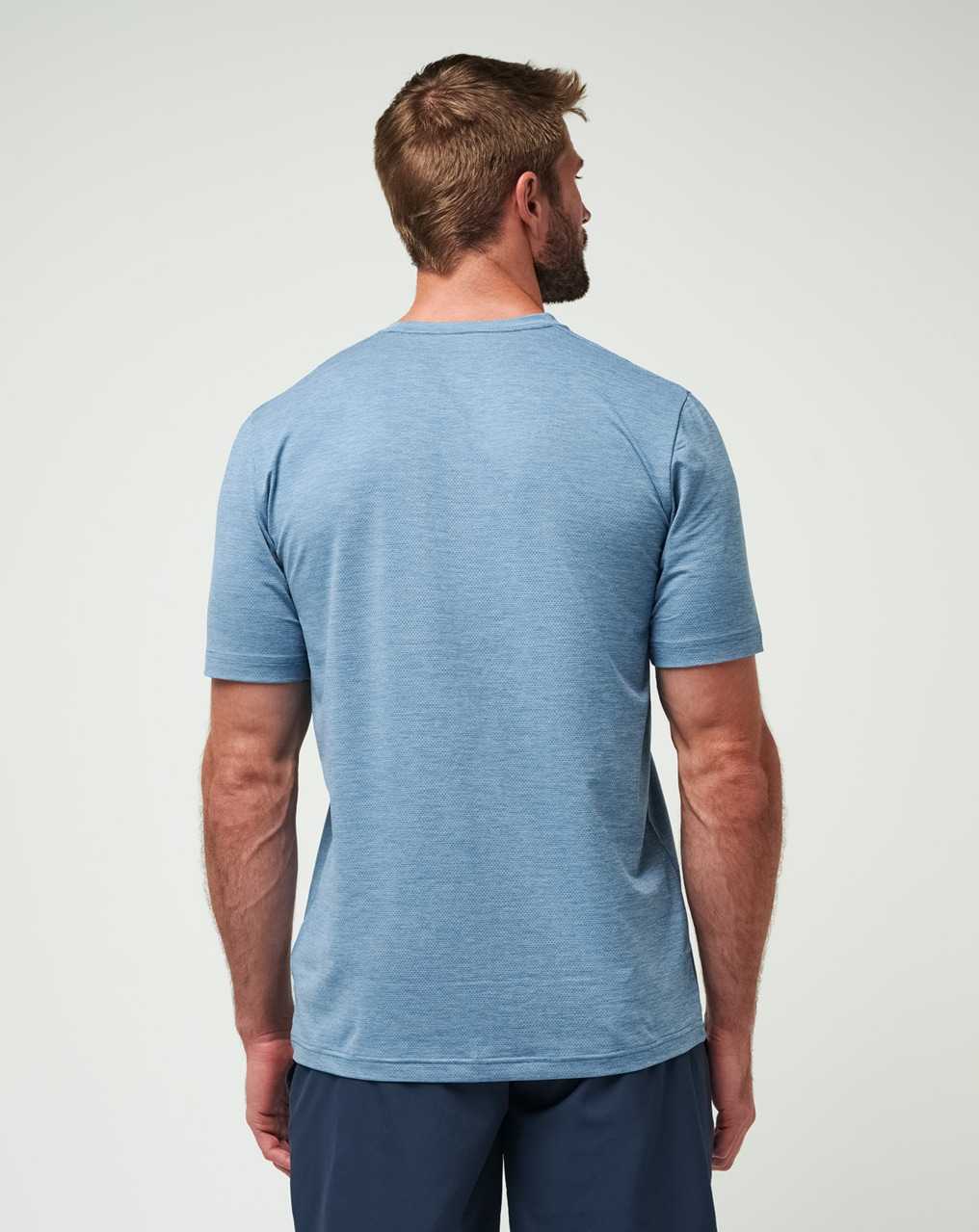 Travis Mathew Scenic Vista Active Tee Heather Copen Blue | JXVDNIG-39