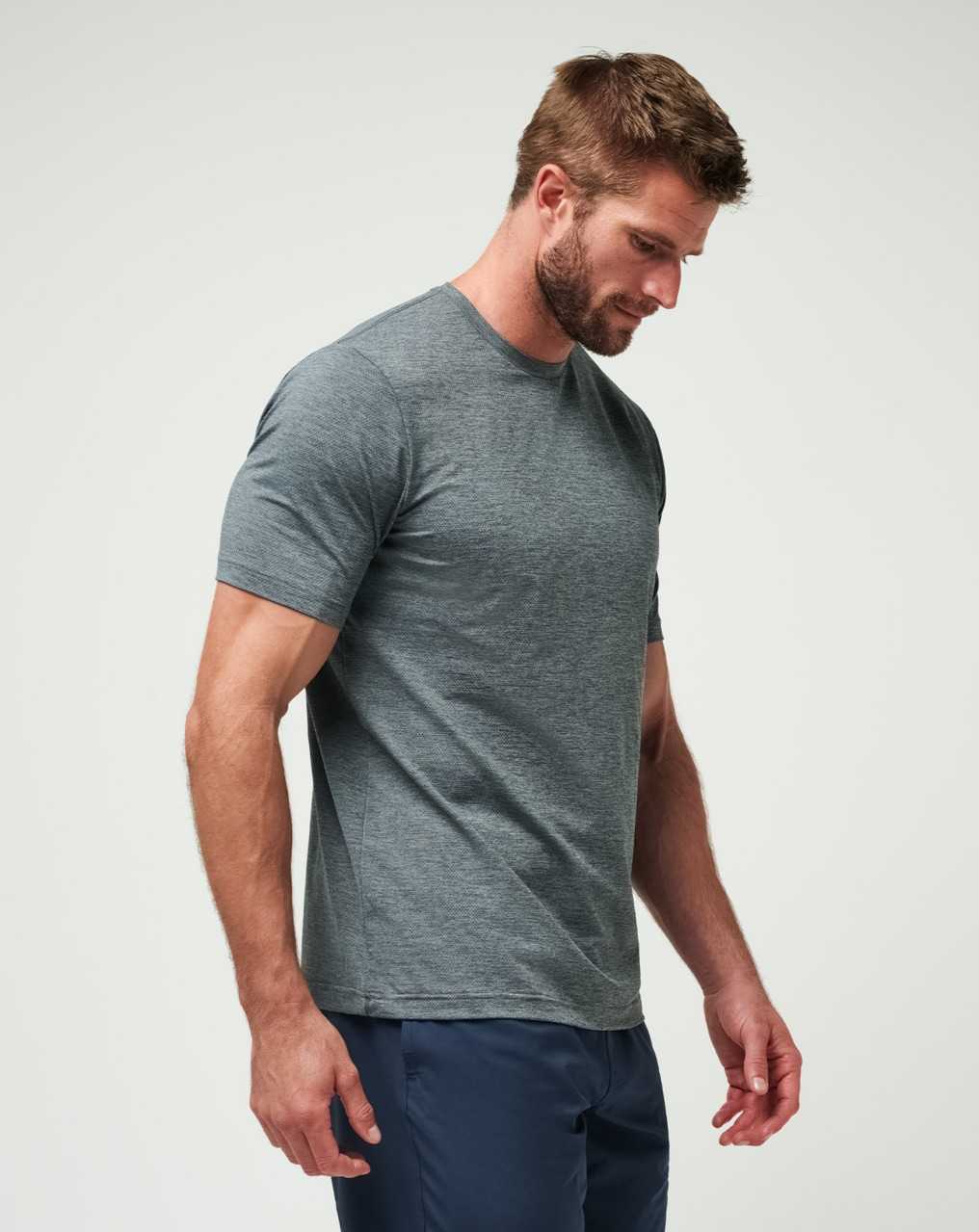 Travis Mathew Scenic Vista Active Tee Heather Grey | VDKYHNU-68