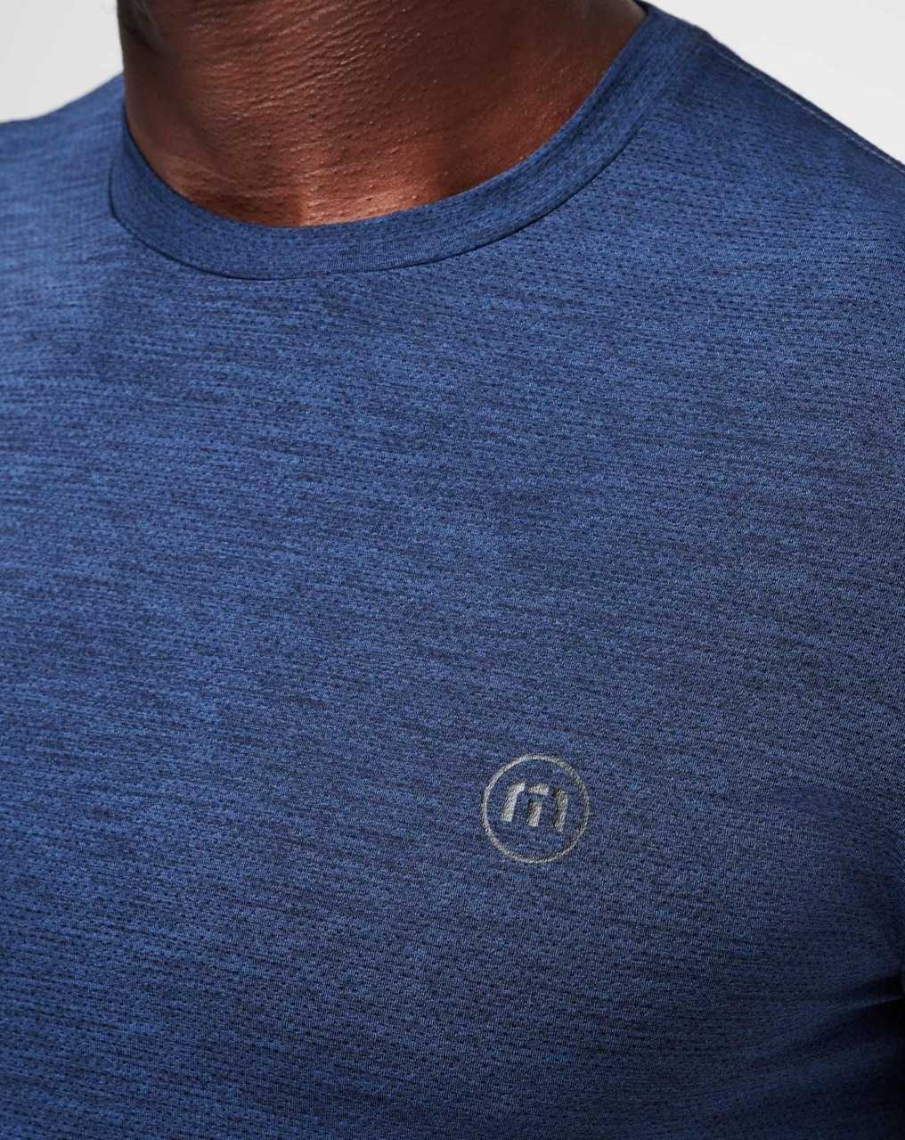 Travis Mathew Scenic Vista Active Tee Heather Navy | EAJPRHS-62