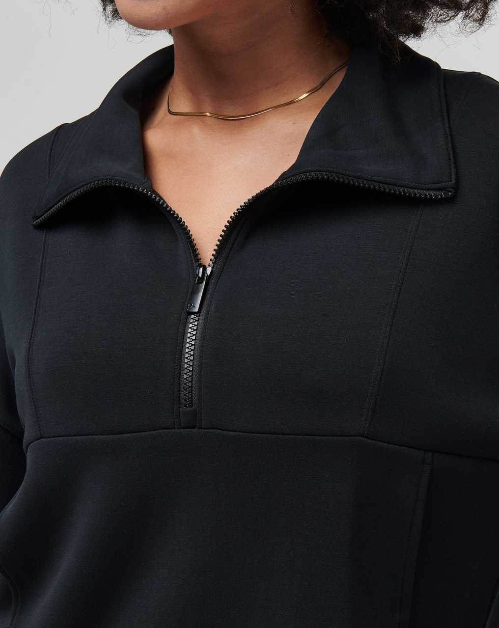 Travis Mathew Skyloft Soft Half Zip Black | LRSVKAJ-07