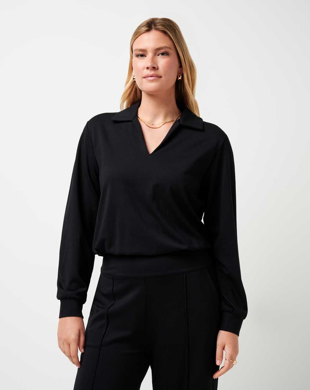 Travis Mathew Spa Day Friday Ponte Top Black | IZORYNQ-05