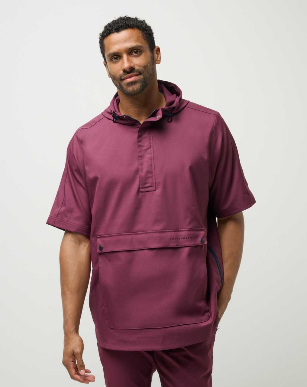 Travis Mathew Sport Mode Hoodie Mauve Wine | UIXVCED-75