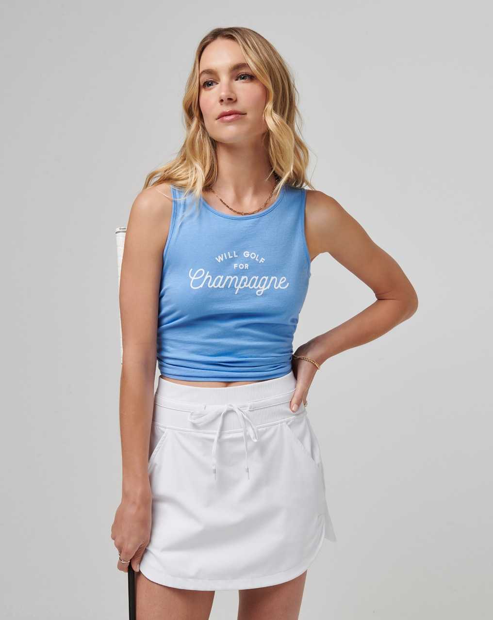 Travis Mathew Spring Fling Tie Back Tank Cornflower Blue | EUCJWAR-25