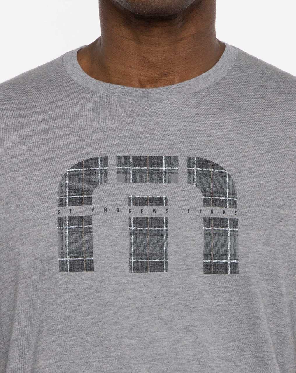 Travis Mathew St Andrews Shadowy Plaid Tee Heather Grey | AQETFIS-41