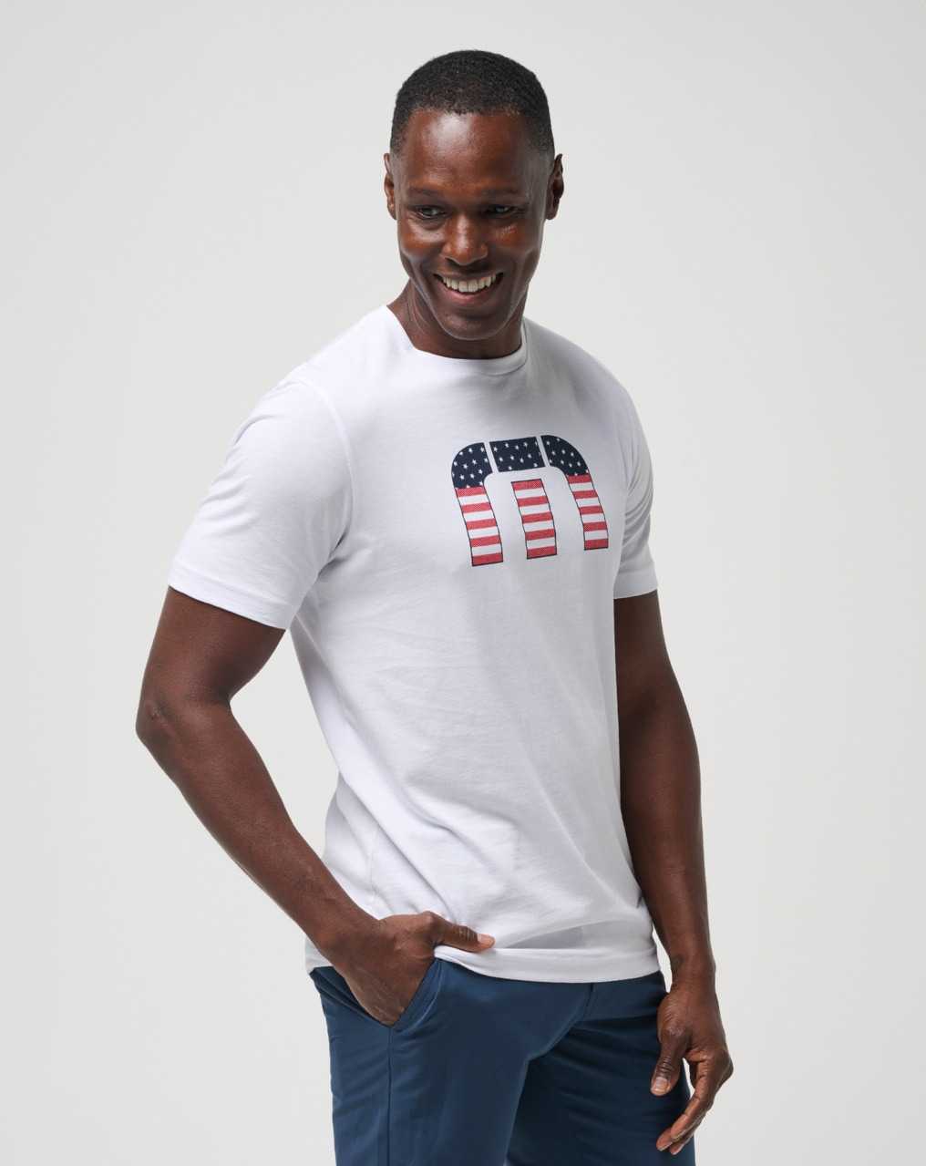 Travis Mathew Star Bright Tee White | PJIDEZN-05