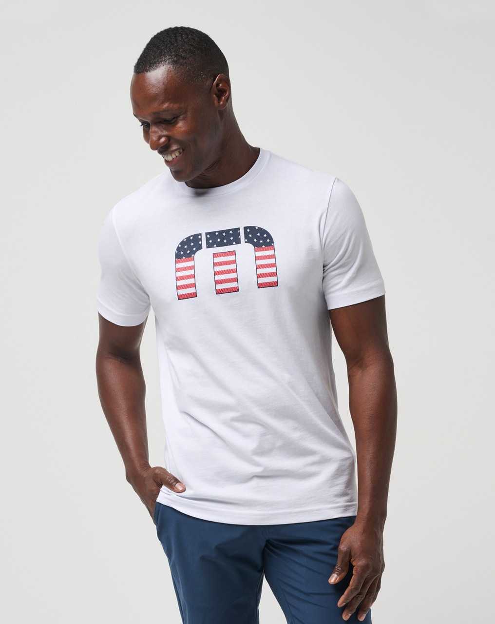 Travis Mathew Star Bright Tee White | PJIDEZN-05