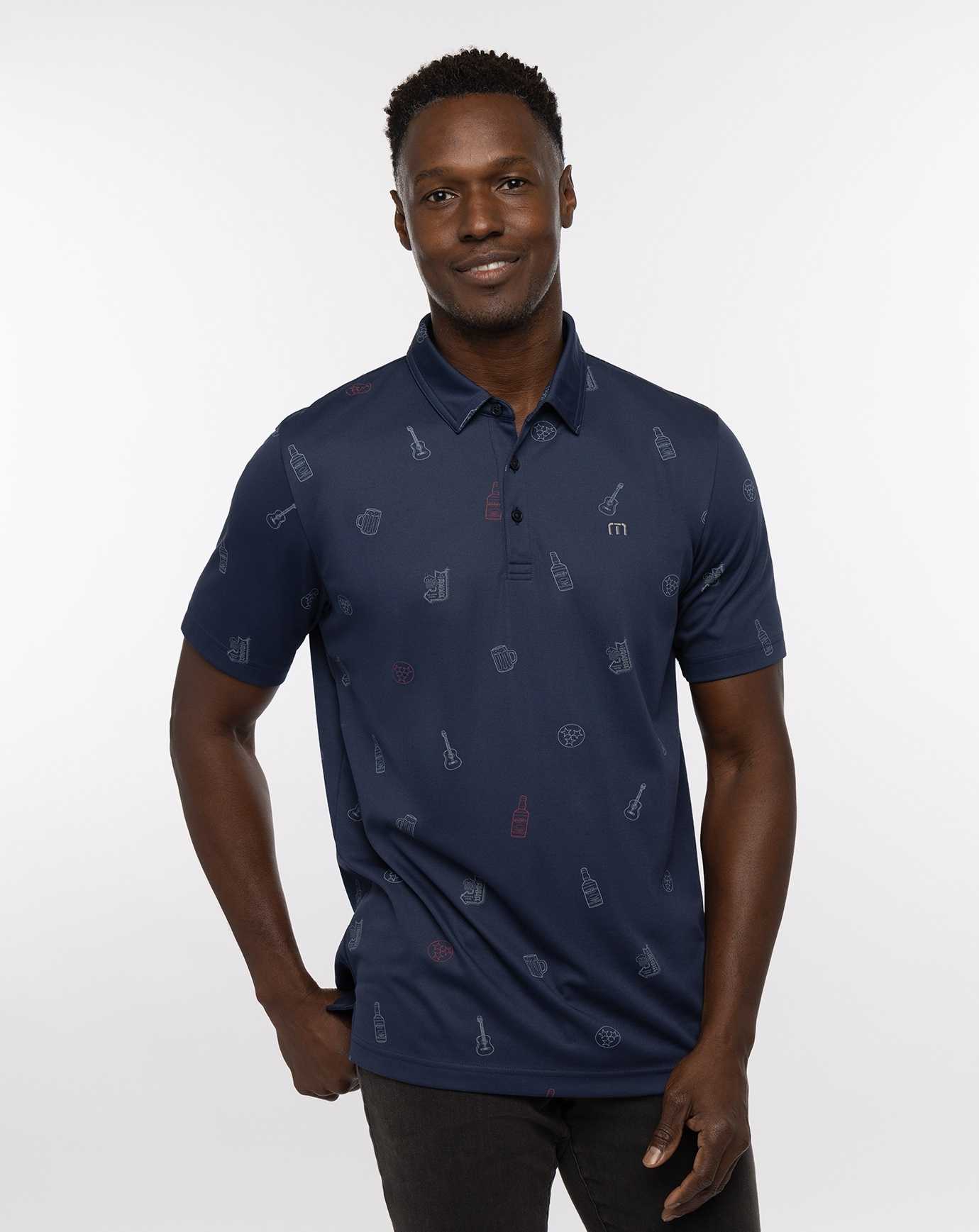 Travis Mathew Stock The Cooler Polo Mood Indigo | MGHRNCI-47