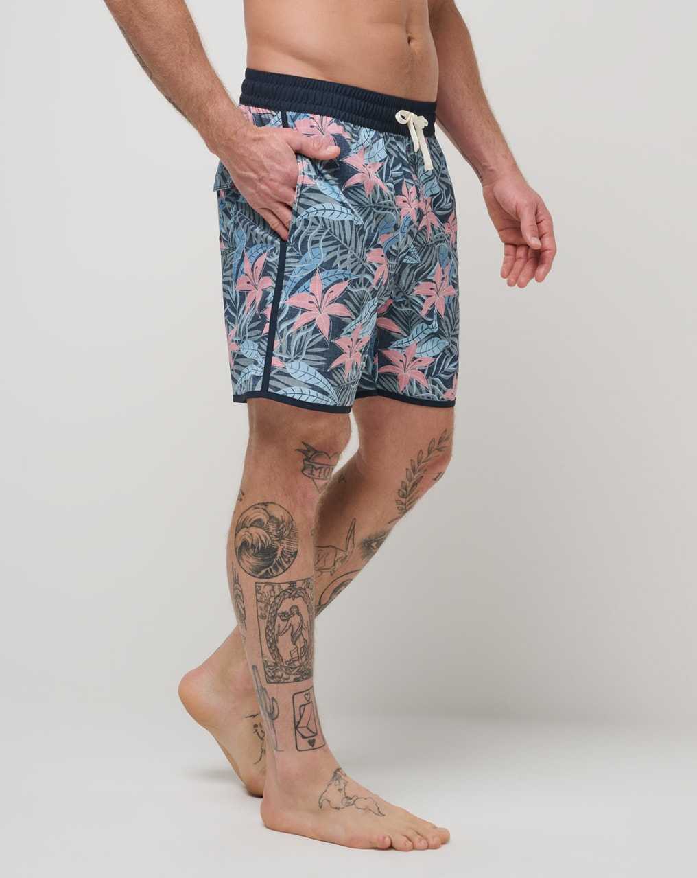 Travis Mathew Summer Glow Short Boardshort Heather Total Eclipse | UHKBMRX-90