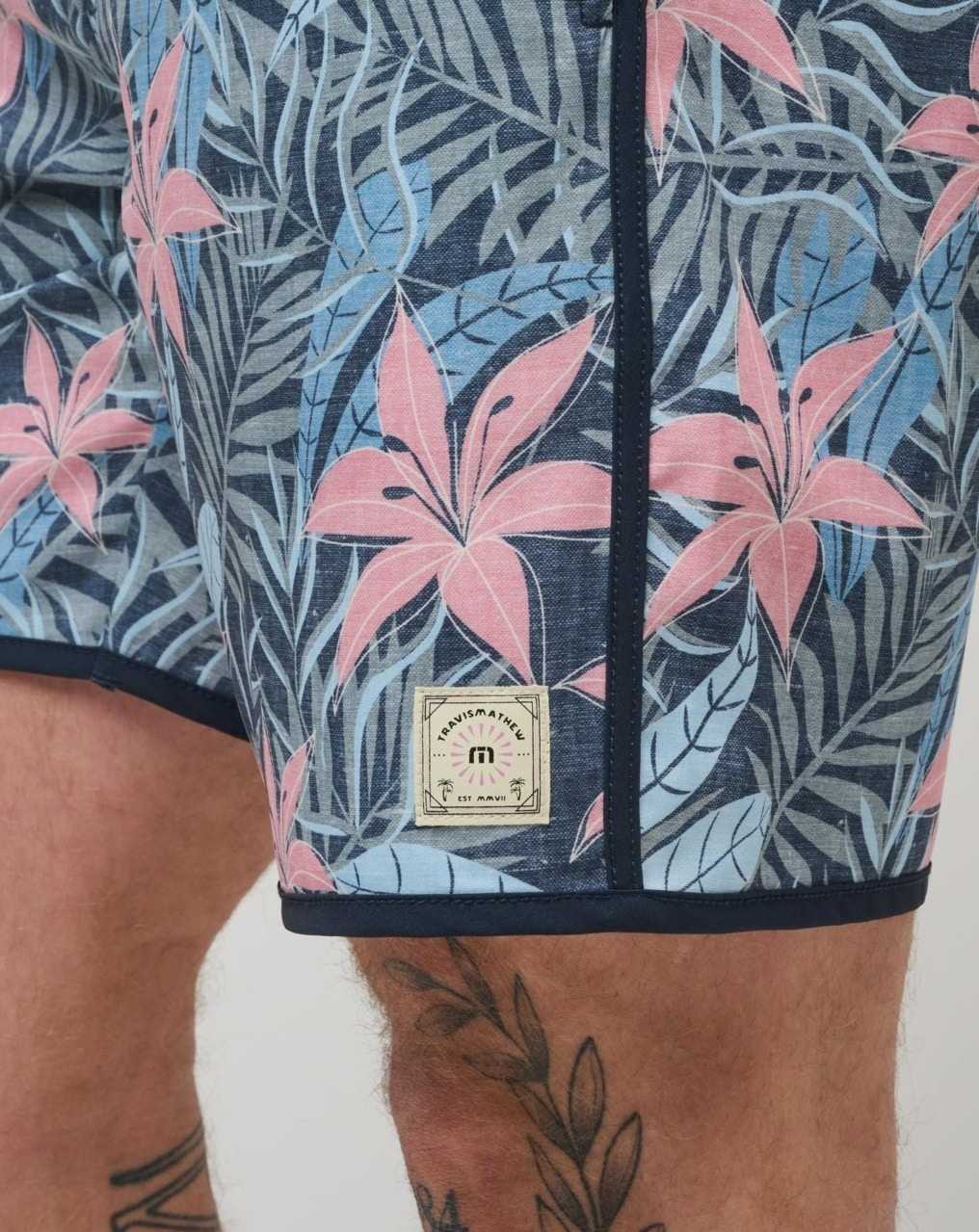 Travis Mathew Summer Glow Short Boardshort Heather Total Eclipse | UHKBMRX-90