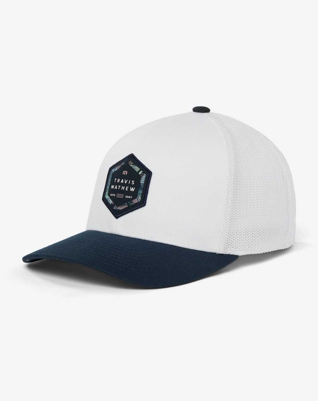 Travis Mathew Summer Season Snapback Hat White | NBHCRGA-23