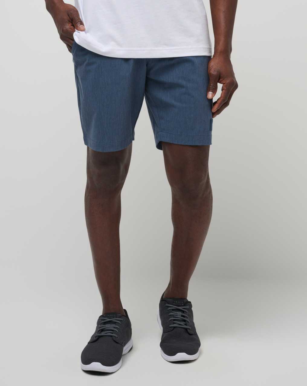 Travis Mathew Tech Chino Pocket Short 8in Heather Total Eclipse | JOICKXY-24