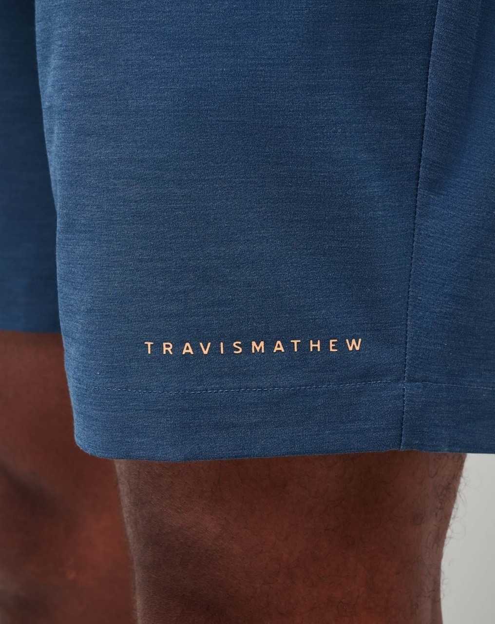 Travis Mathew Tech Chino Short 8in Dark Teal Tiki | XLEISDG-46