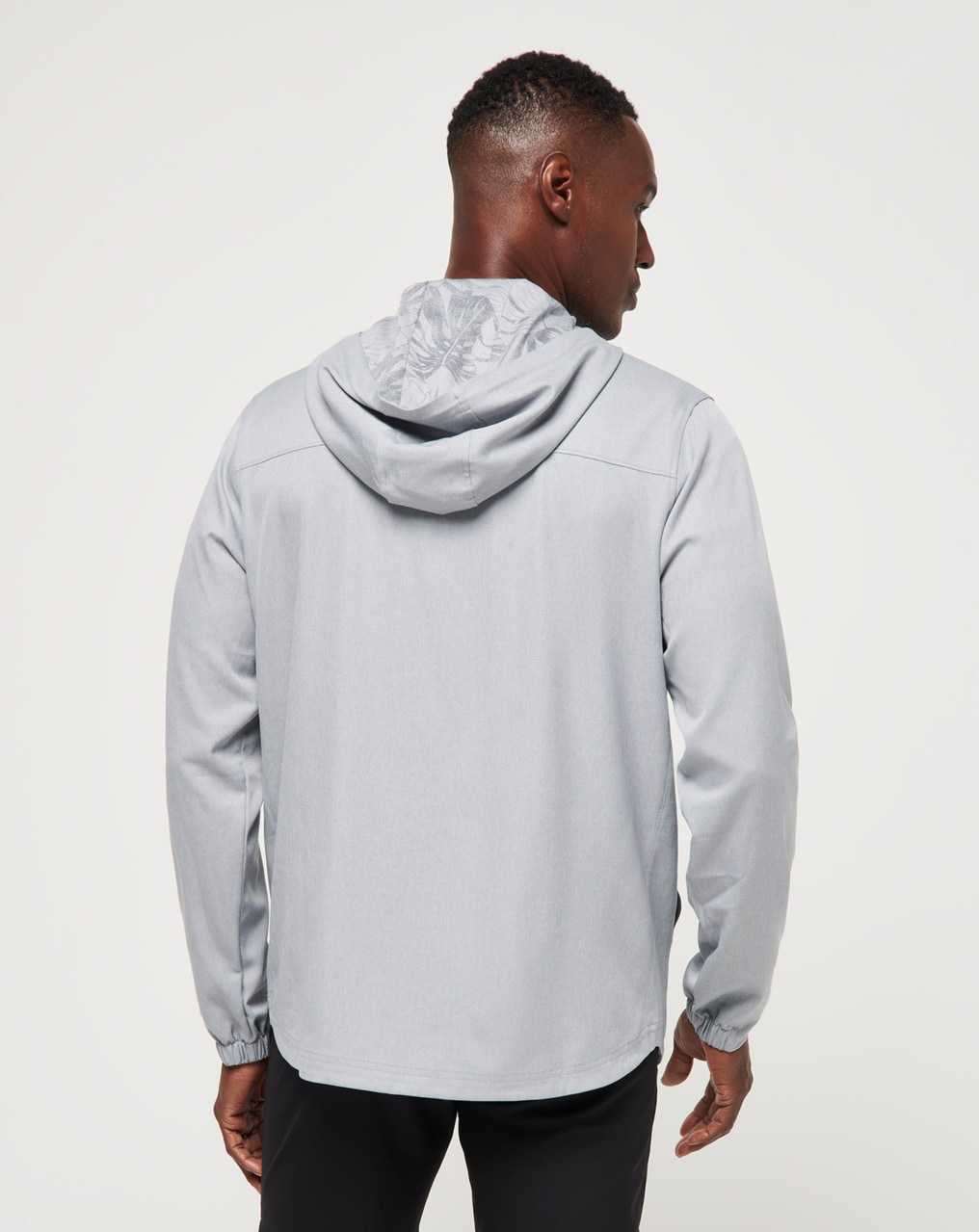 Travis Mathew Tech Hoodie Quarter Zip Heather Sleet Floral | WADMOXB-37