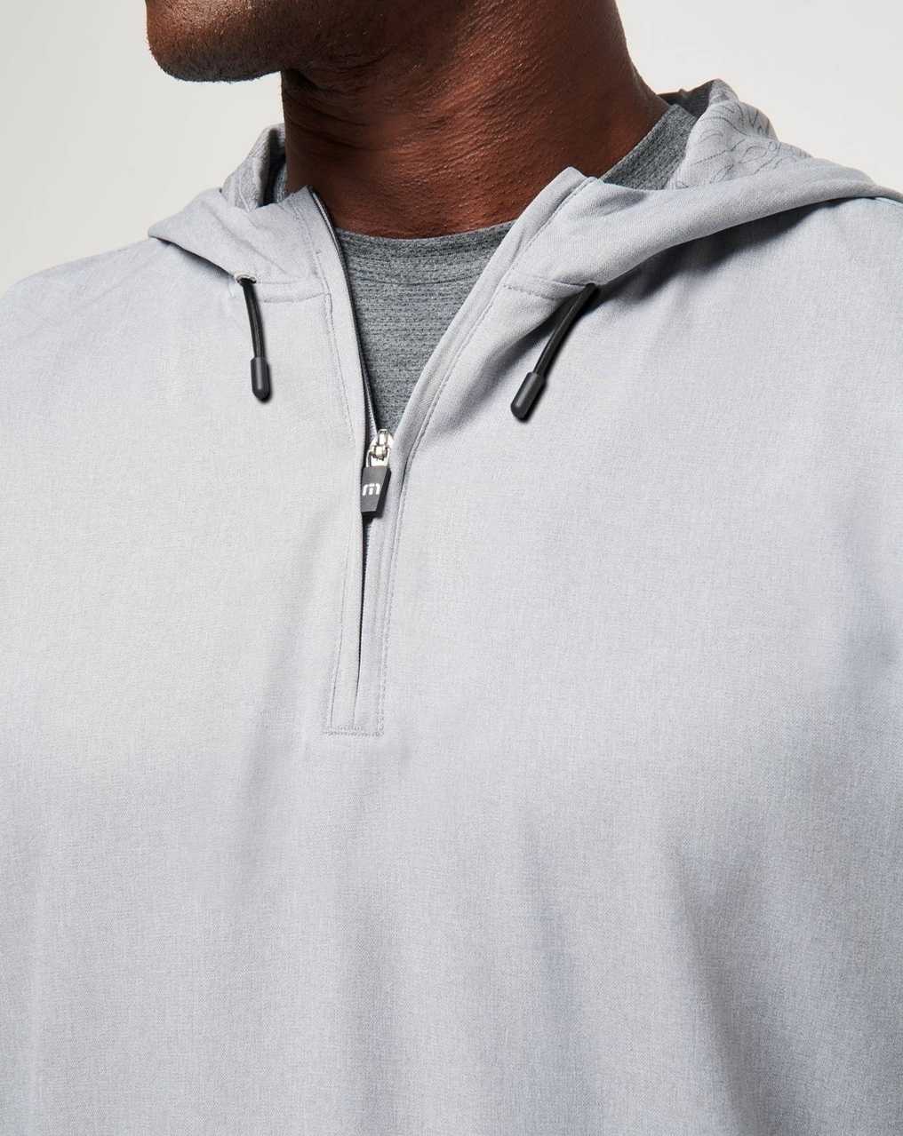 Travis Mathew Tech Hoodie Quarter Zip Heather Sleet Floral | WADMOXB-37