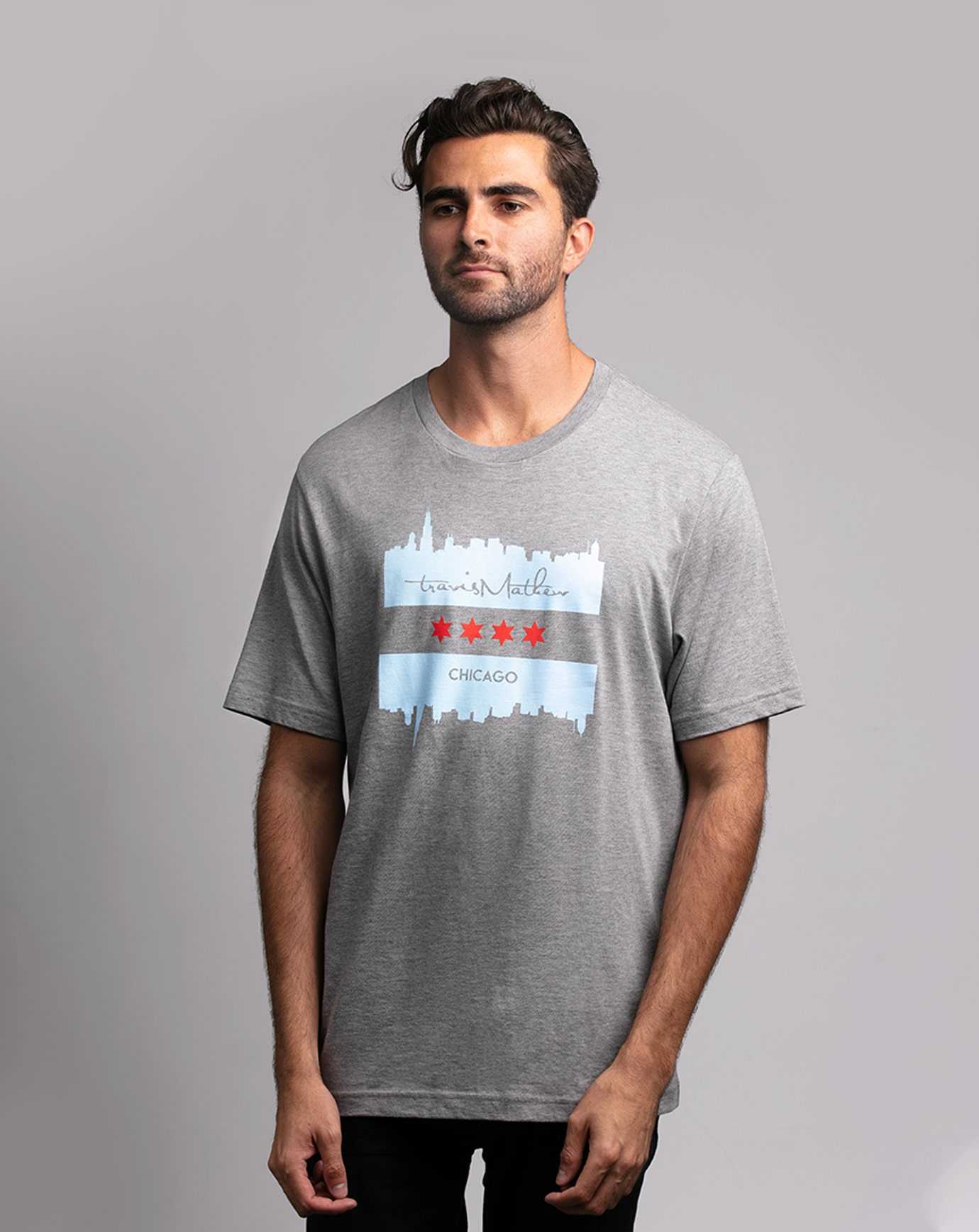 Travis Mathew The Casey Tee Heather Grey | KZYAQFC-65