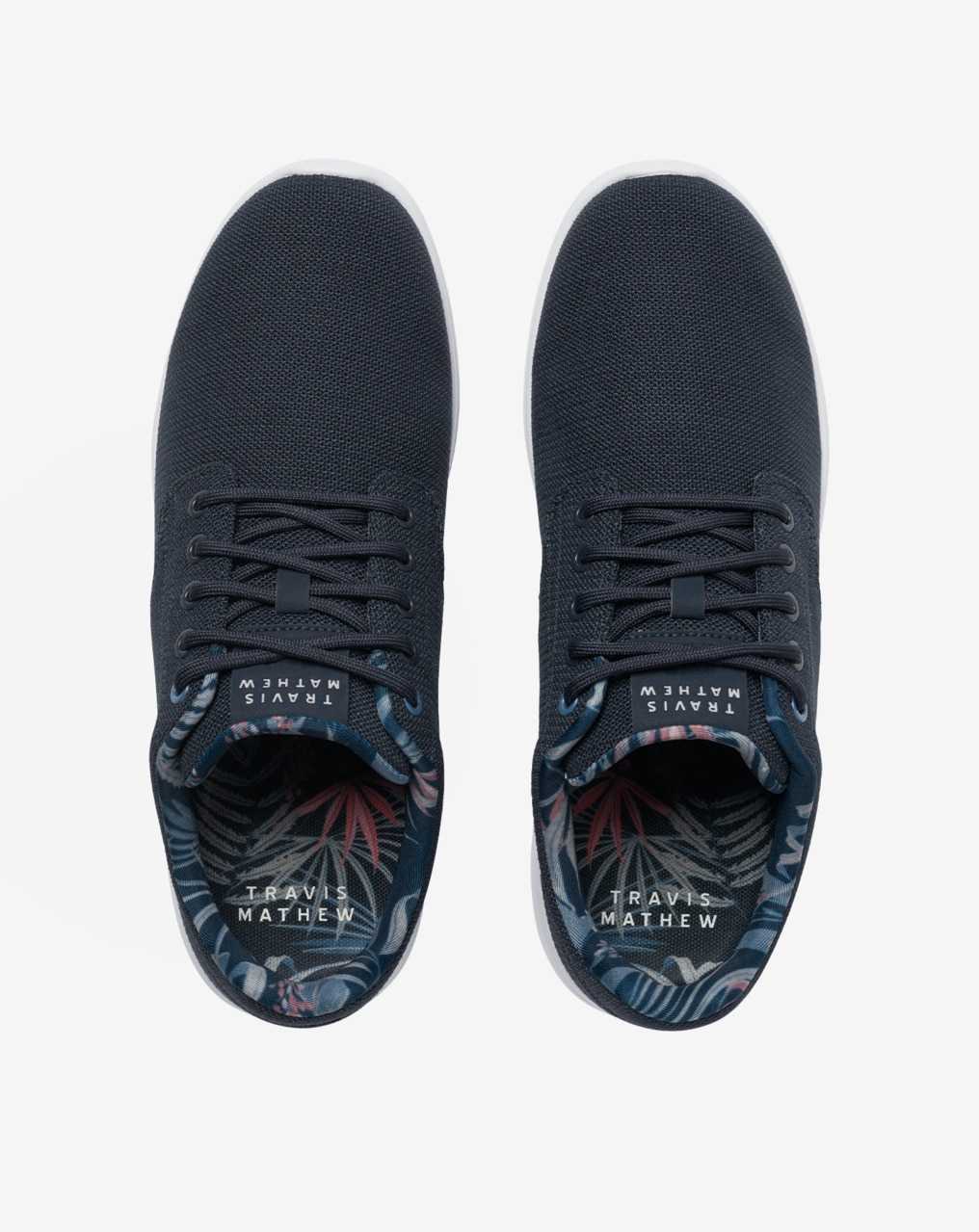 Travis Mathew The Daily 2 Knit Print Shoe Total Eclipse/Floral | PLYTNAV-73