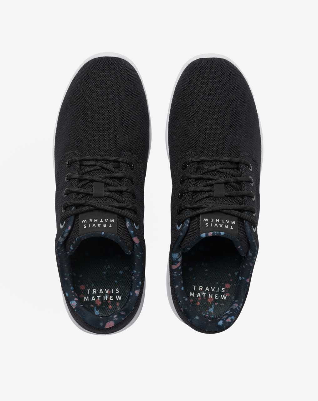 Travis Mathew The Daily 2 Knit Print Shoe Black/Splatter | CJPMTOR-69