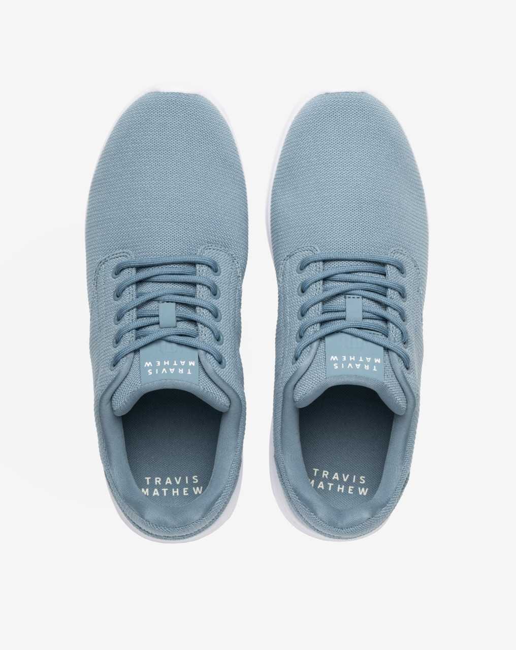 Travis Mathew The Daily 2 Knit Shoe Heather Provincial Blue | OVWPGAD-42